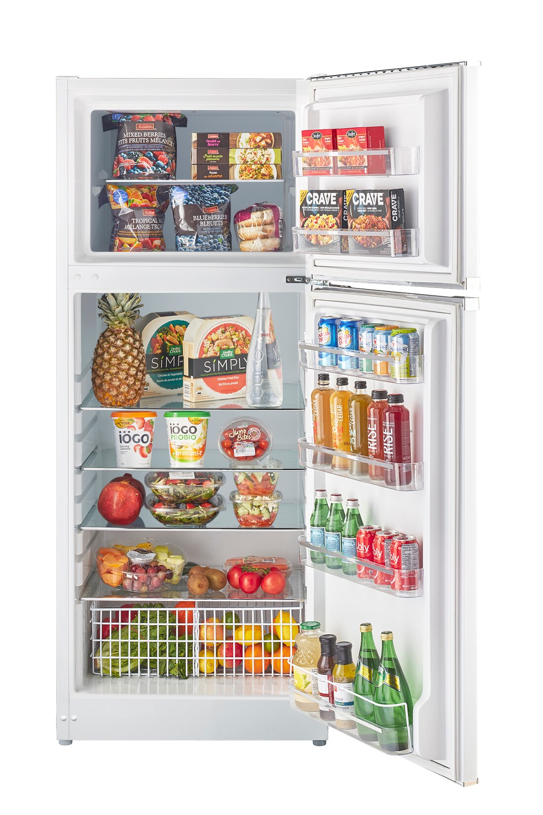 Refrigerador ÚNICO Clásico Retro de 14 pies cúbicos con congelador superior (Blanco Malvavisco) UGP-385L W