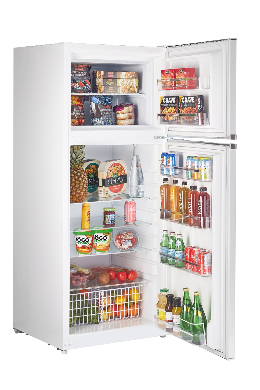 Refrigerador ÚNICO Clásico Retro de 14 pies cúbicos con congelador superior (Blanco Malvavisco) UGP-385L W