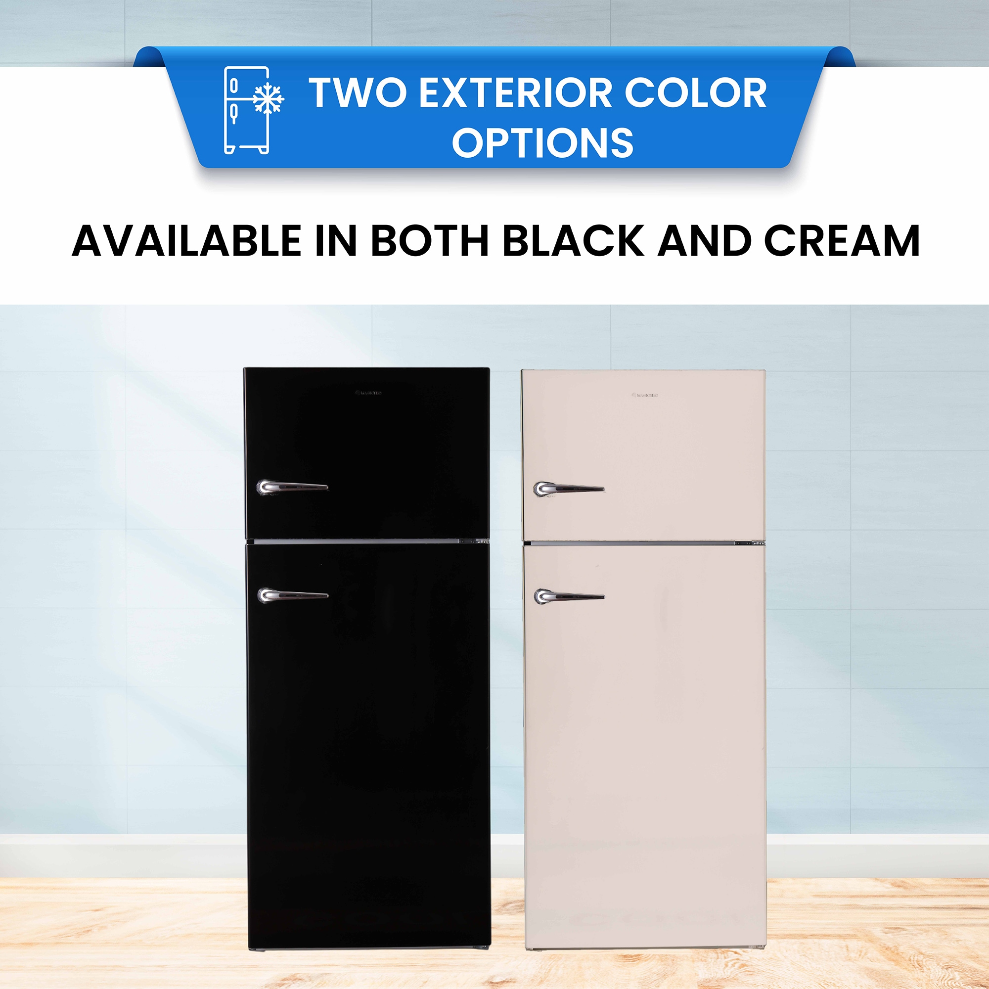 Refrigerador congelador de profundidad de mostrador de 18 pies cúbicos con fabricador de hielo (Crema)