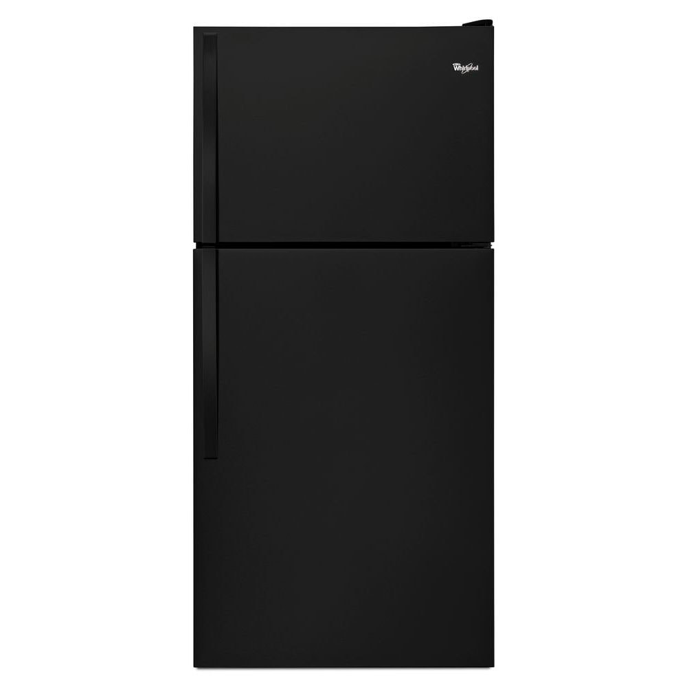 Refrigerador de 18.2 pies cúbicos con congelador superior (negro) certificado ENERGY STAR de Whirlpool WRT148FZDB