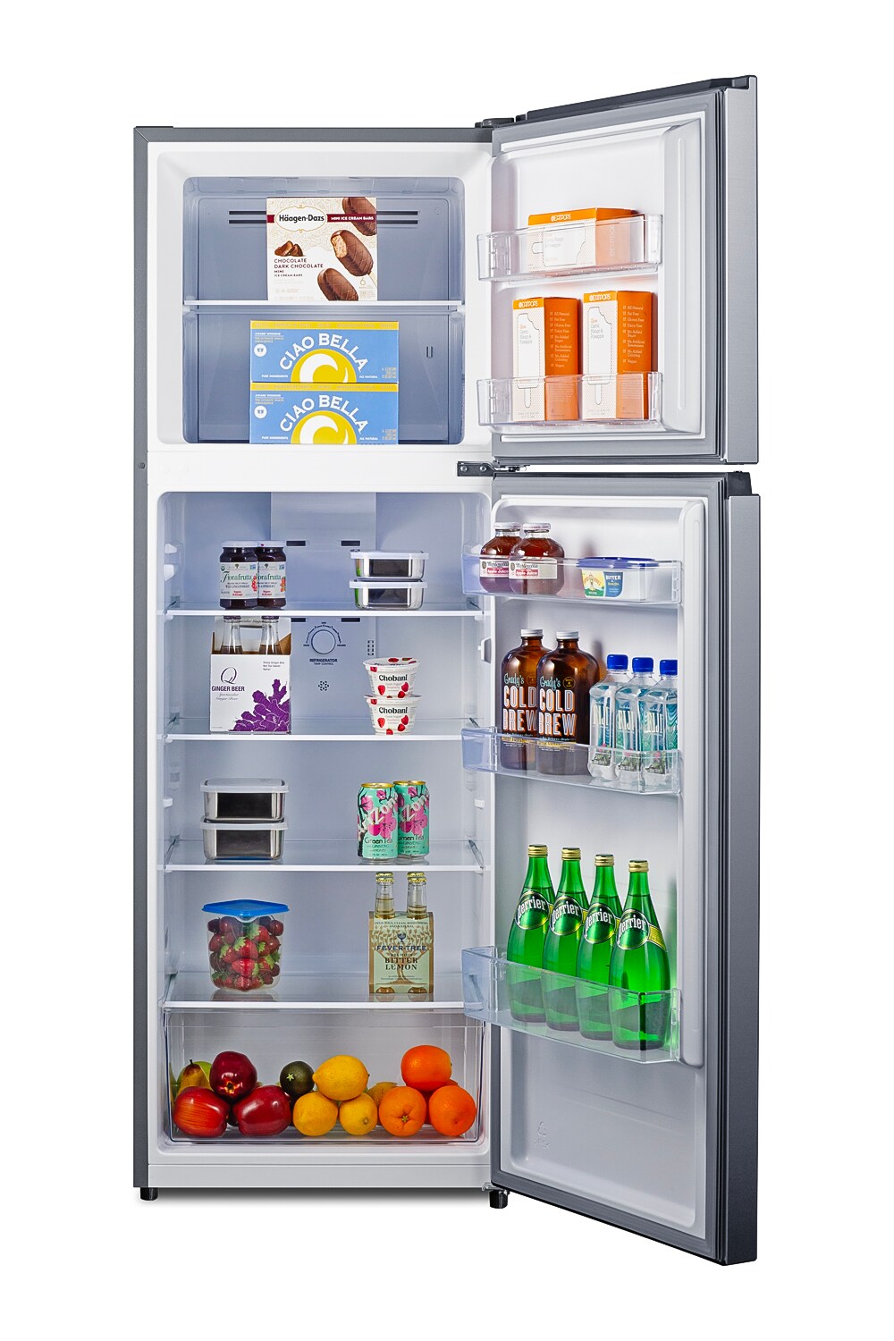 Refrigerador Summit de 11.5 pies cúbicos con congelador superior de profundidad de mostrador (apariencia de acero inoxidable) Certificado ENERGY STAR FF1142PL