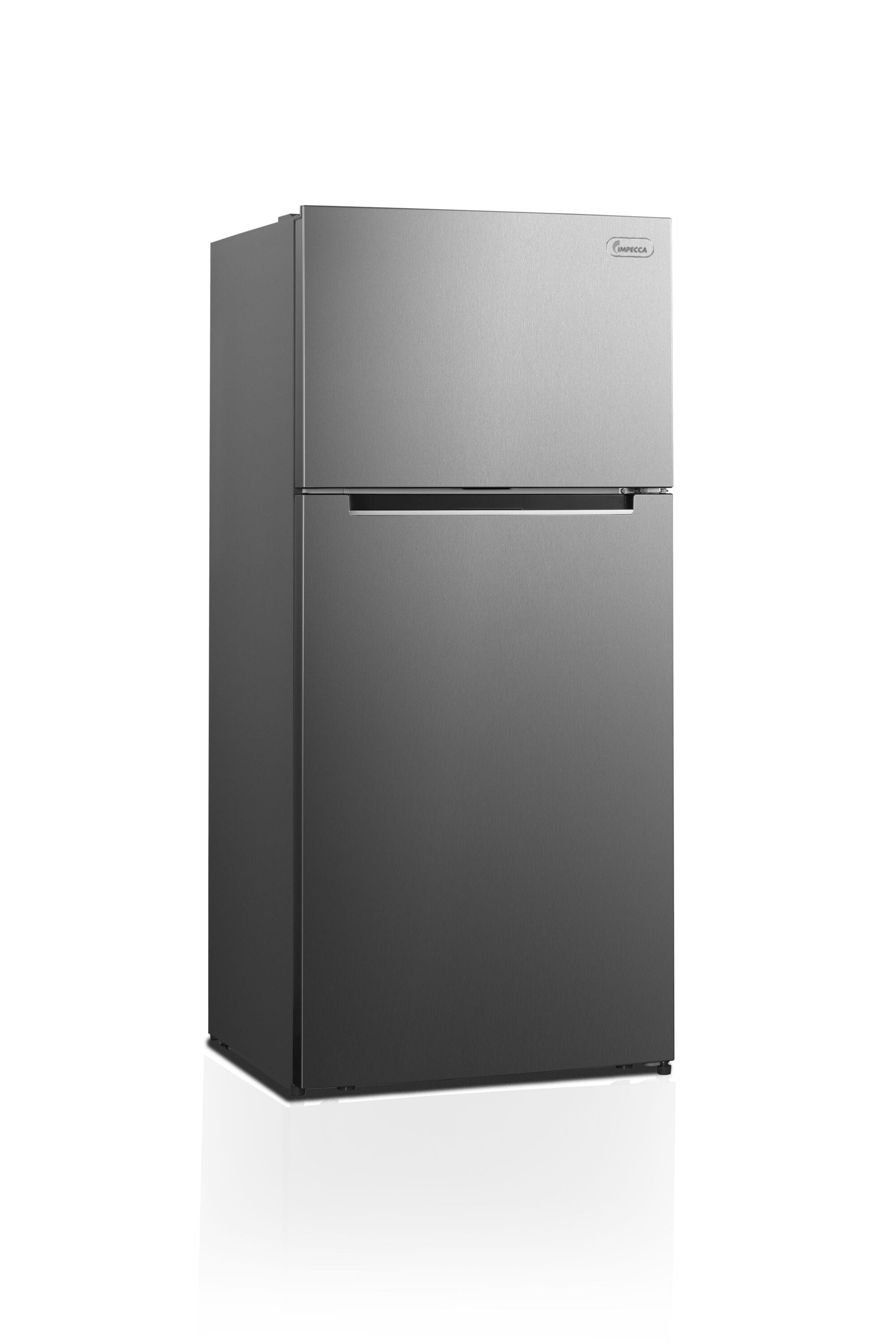 Refrigerador empotrado de acero inoxidable de 17 pies cúbicos con congelador superior y profundidad de mostrador Impecca