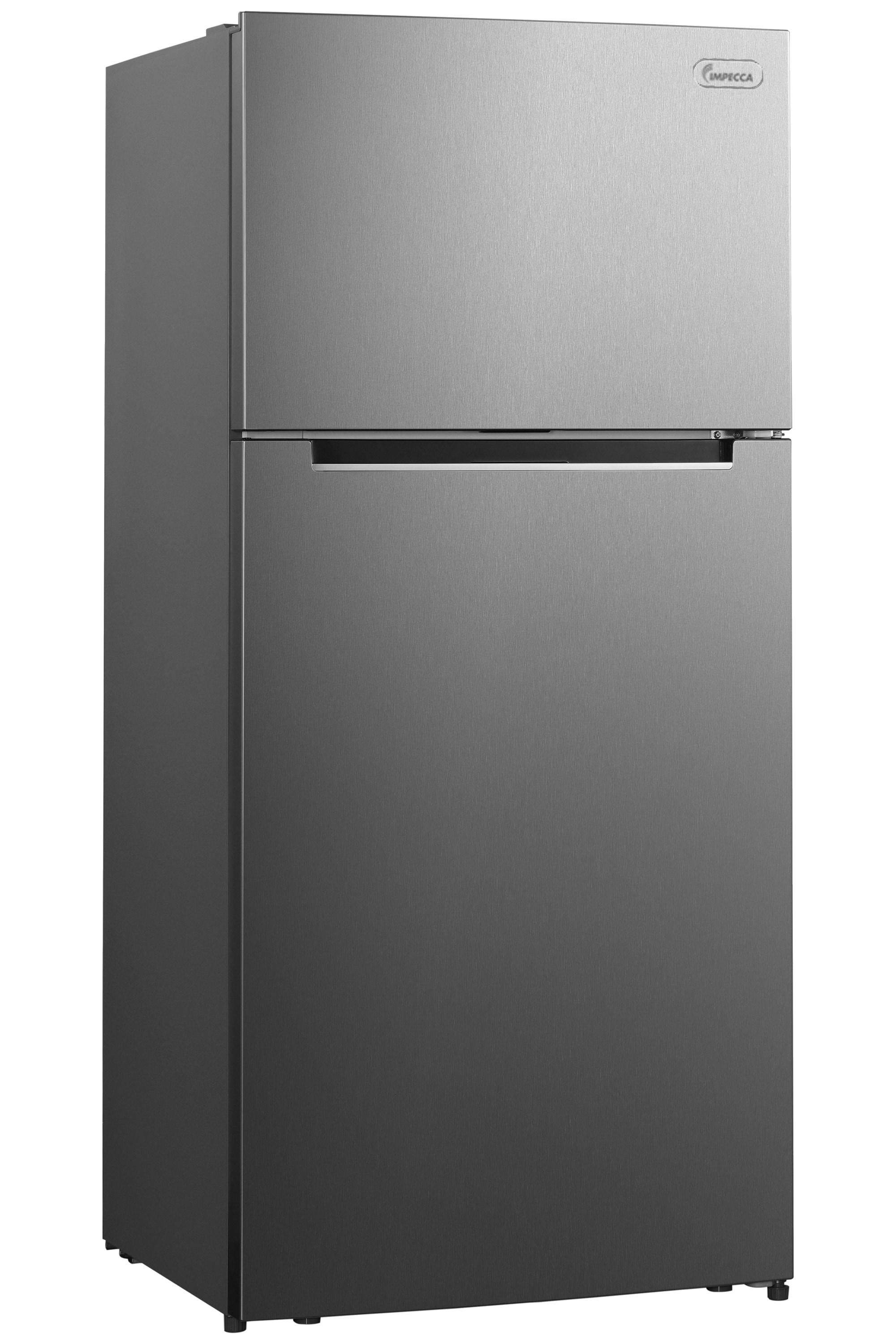 Refrigerador empotrado de acero inoxidable de 17 pies cúbicos con congelador superior y profundidad de mostrador Impecca