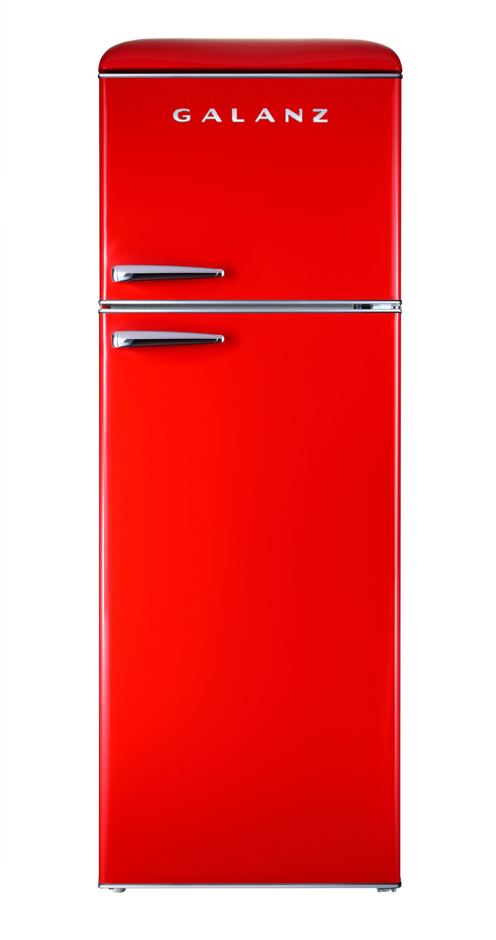 Refrigerador de profundidad de mostrador con congelador superior de 12.0 pies cúbicos en rojo Hot Rod, certificado ENERGY STAR GLR12TRDEFR