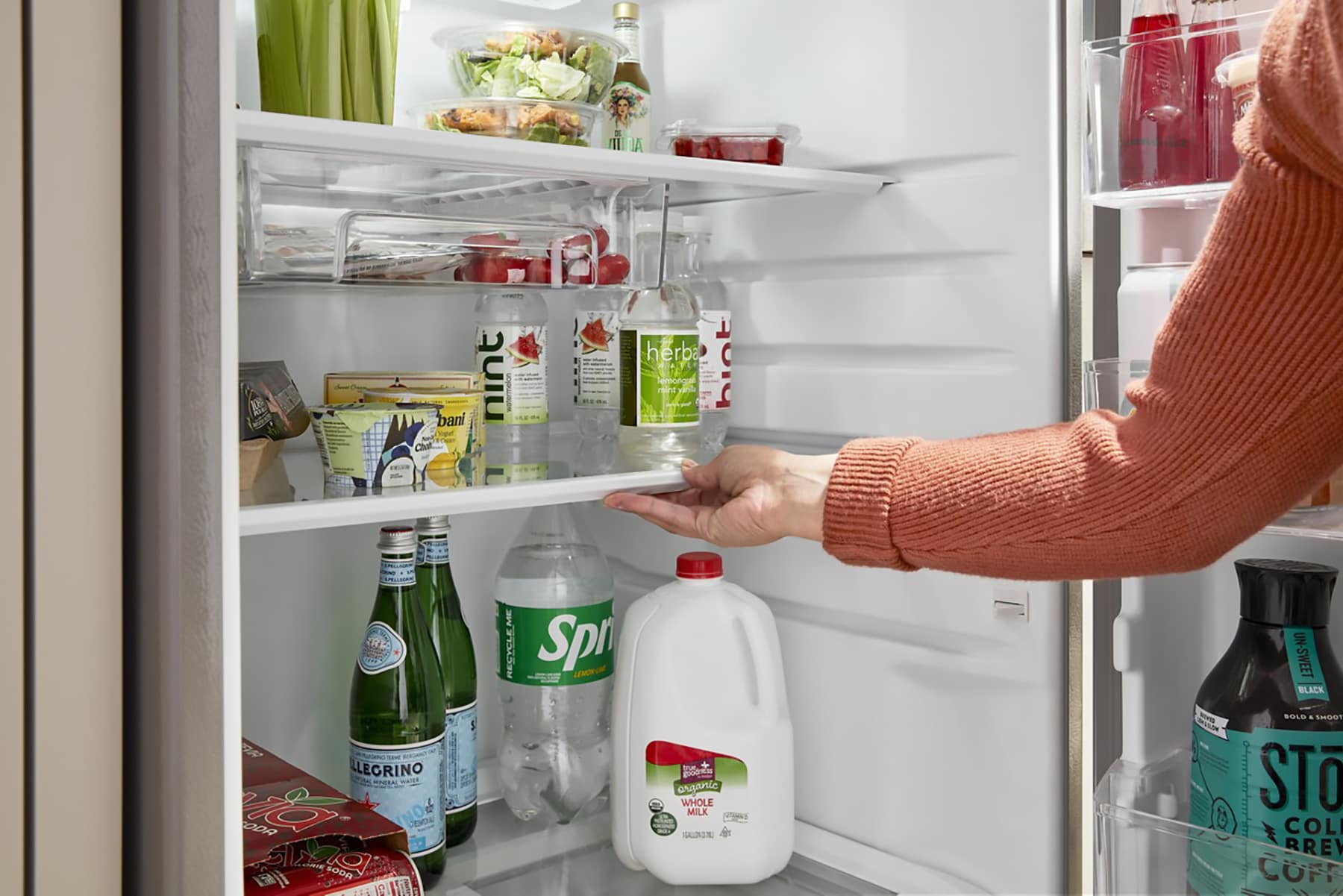 Refrigerador Whirlpool de 16.3 pies cúbicos con congelador superior (blanco) WRTX5028PW