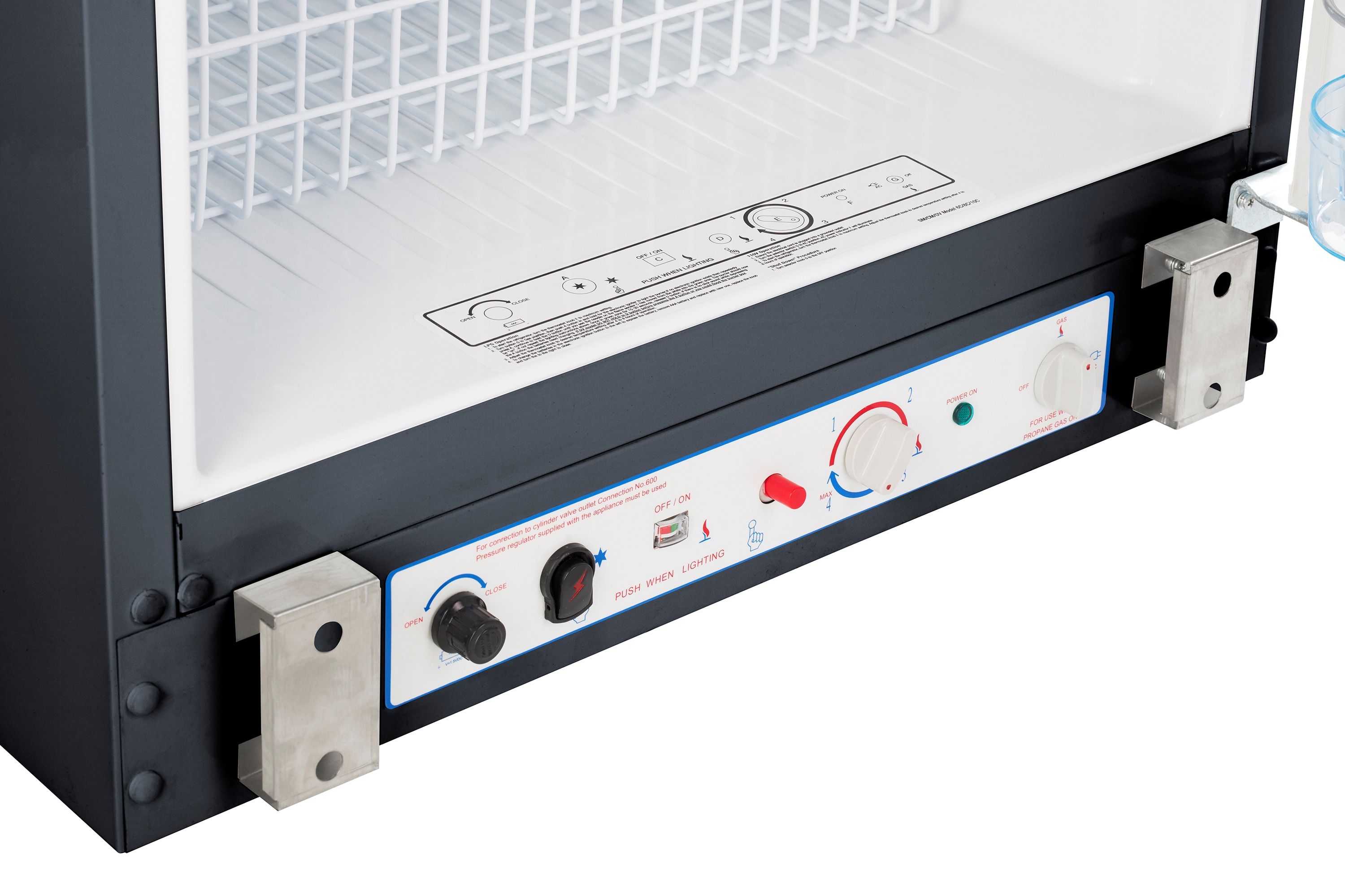 Refrigerador top con congelador único de 14 pies cúbicos sin conexión a la red eléctrica (Negro)