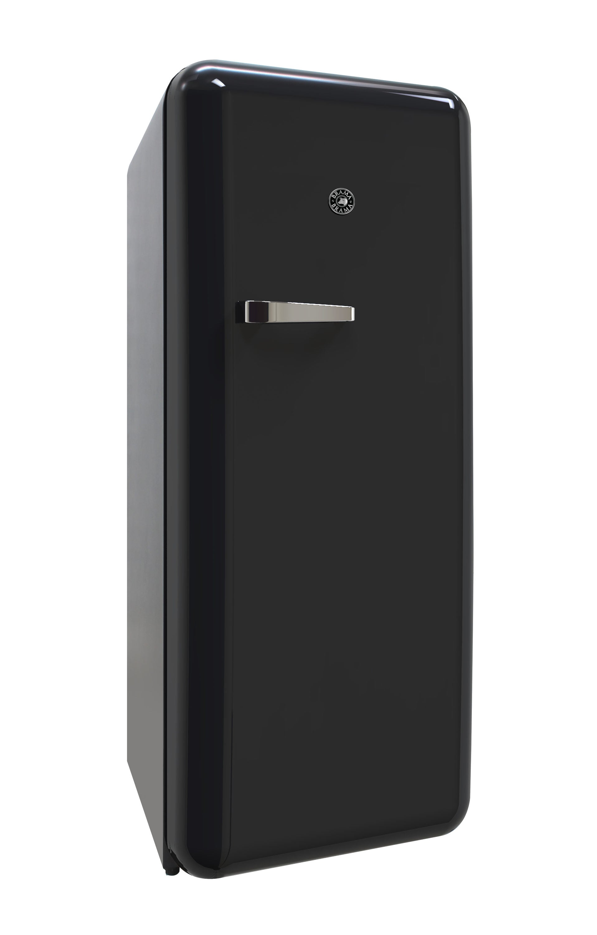 Refrigerador Brama de 9.9 pies cúbicos de Profundidad de mostrador con congelador superior (Negro) BR-RETRO-01-BLK
