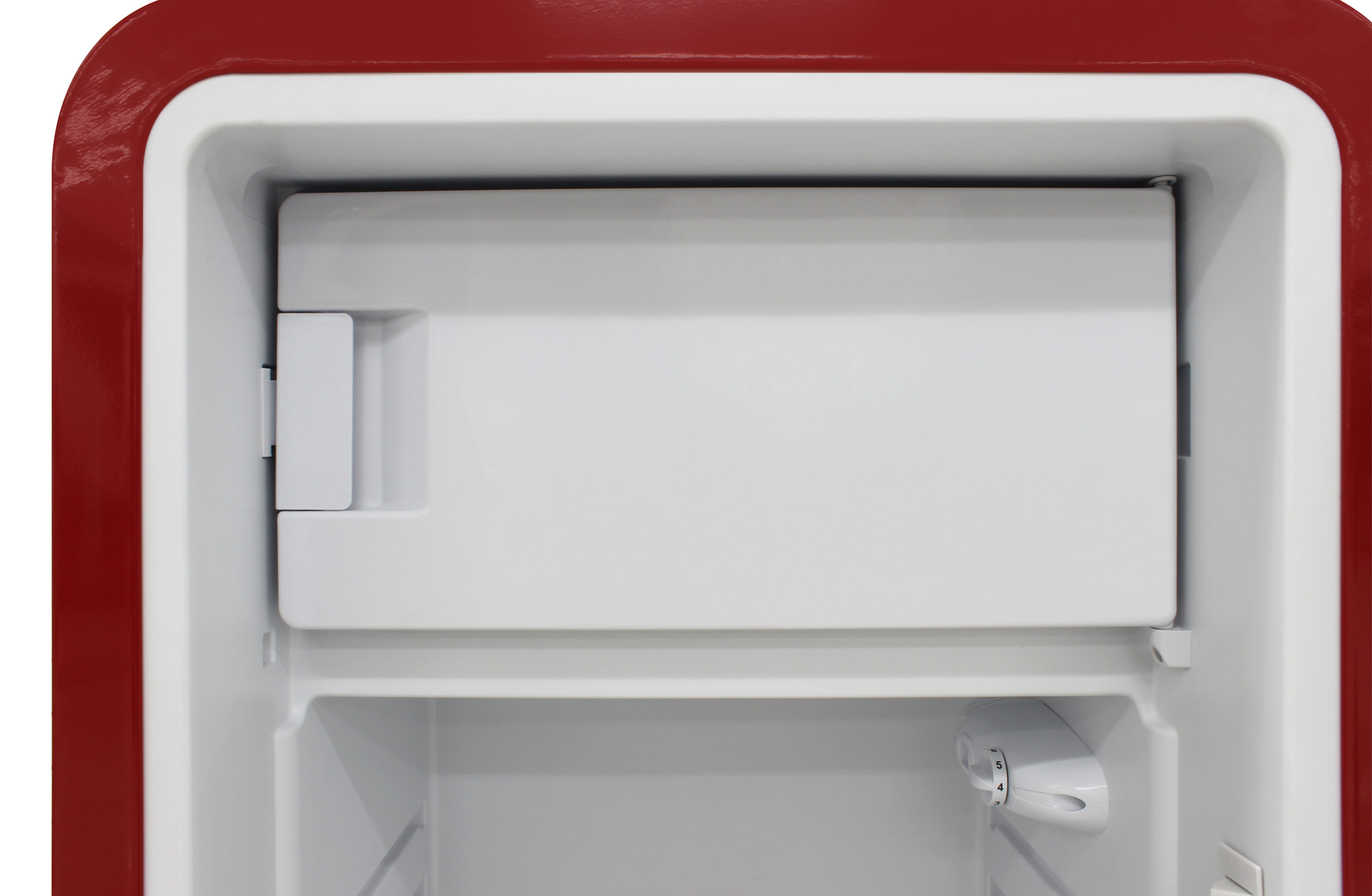 Refrigerador de Puerta Superior y Profundidad de Mostrador de 9.9 pies cúbicos (Rojo) - Estilo Retro