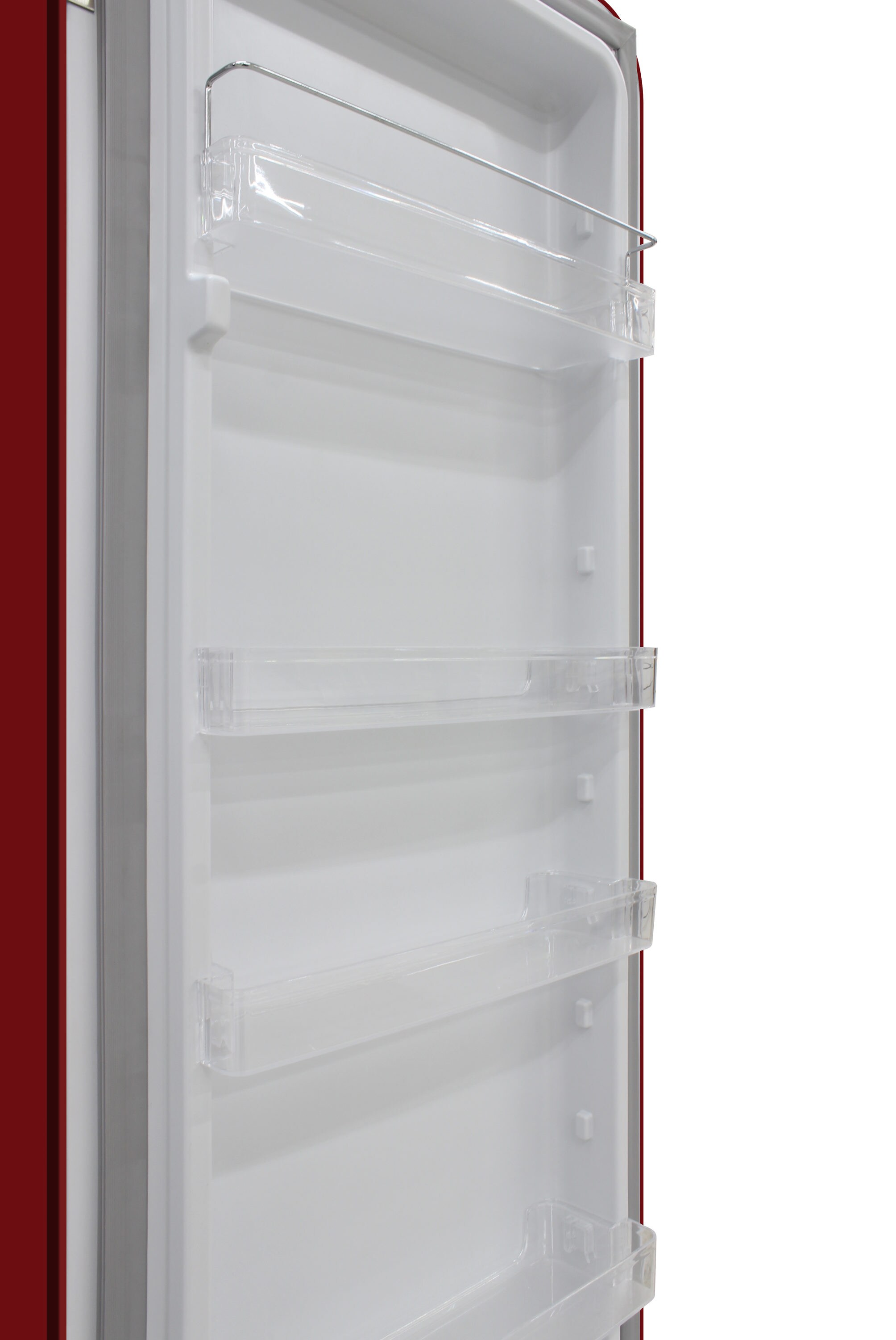 Refrigerador de Puerta Superior y Profundidad de Mostrador de 9.9 pies cúbicos (Rojo) - Estilo Retro