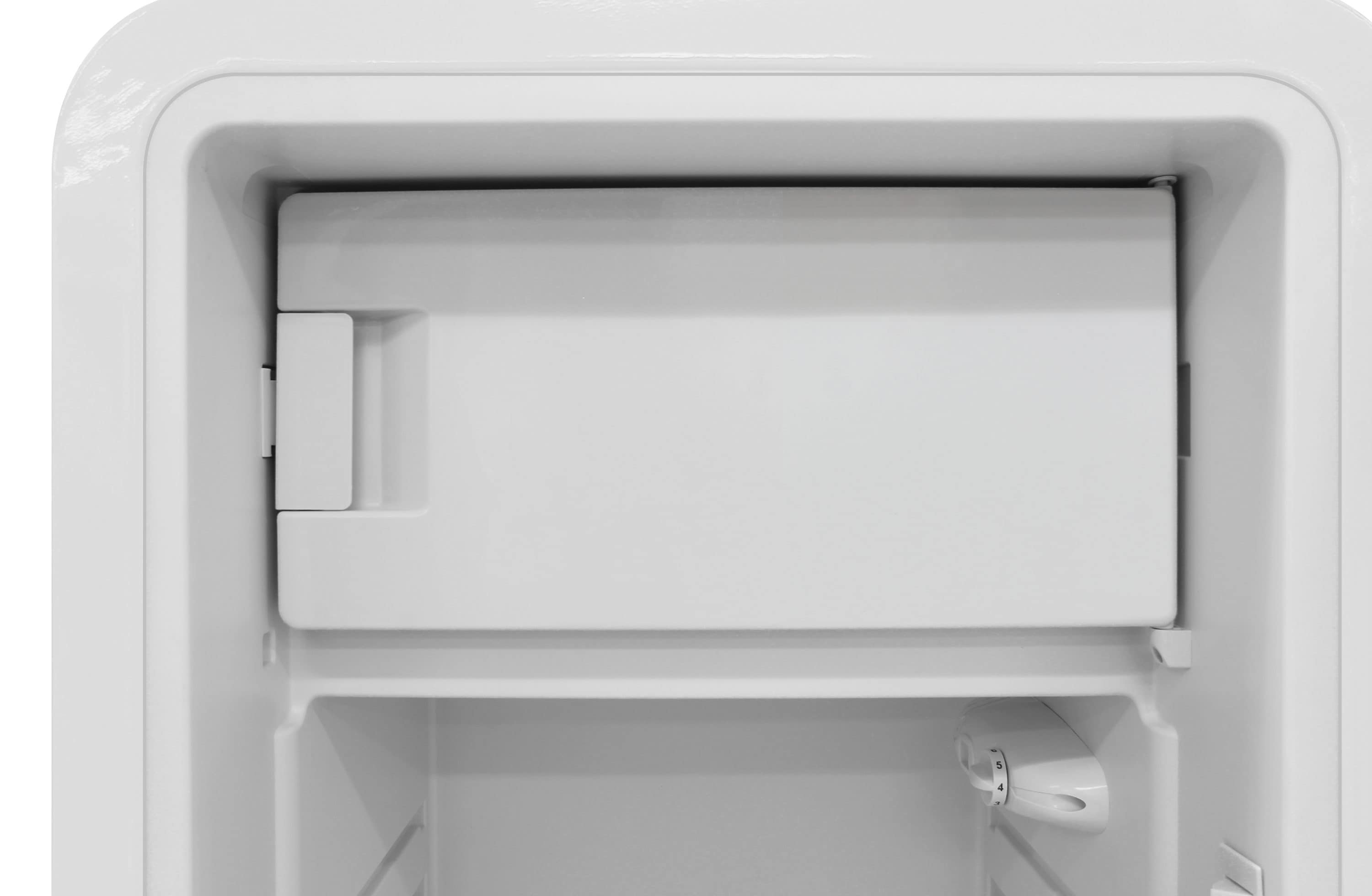 Refrigerador retro de puerta superior y profundidad de mostrador de 9.9 pies cúbicos (Blanco)