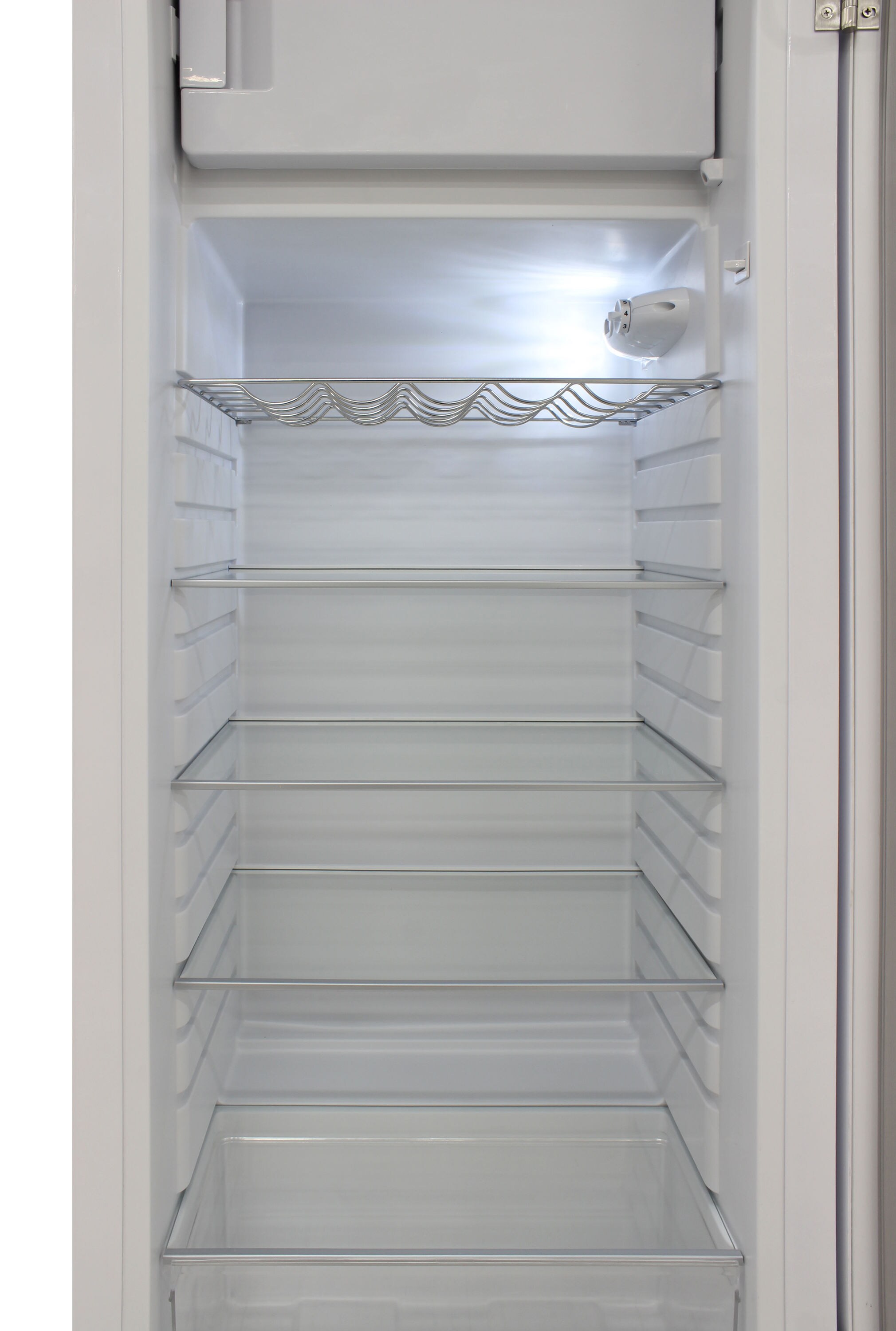 Refrigerador retro de puerta superior y profundidad de mostrador de 9.9 pies cúbicos (Blanco)