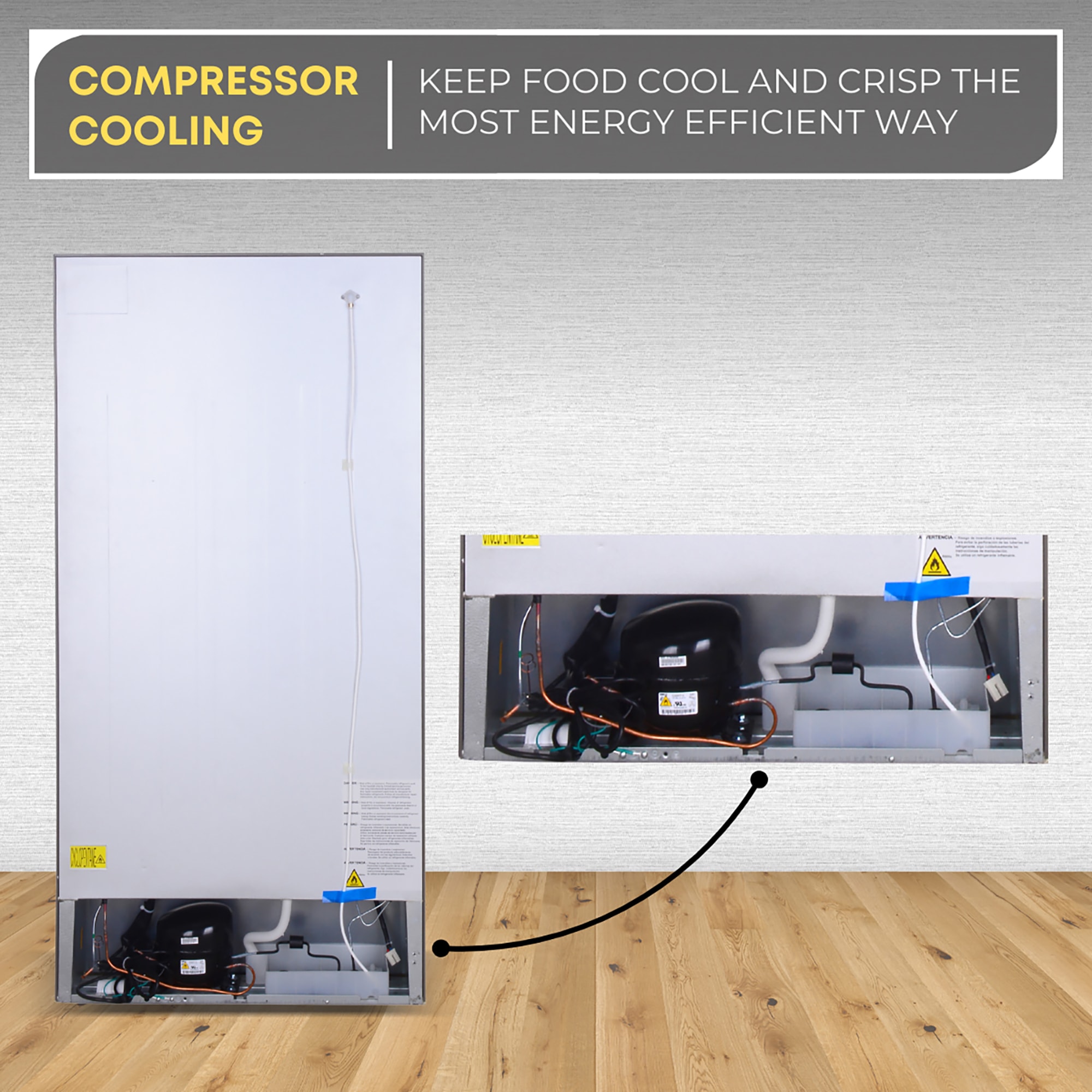 Refrigerador de Puerta Reversible con Fabricador de Hielo Integrado de 18 pies cúbicos con Congelador Superior y Certificado ENERGY STAR