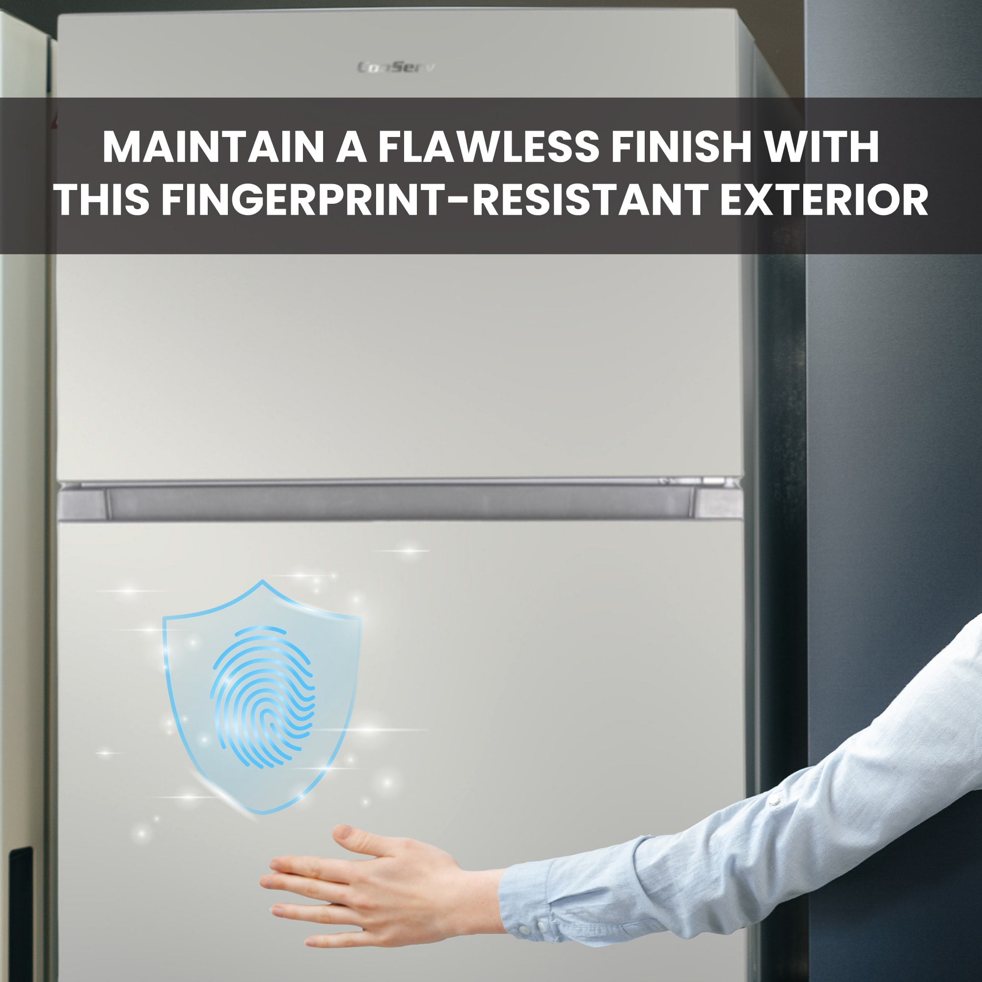 Refrigerador de Puerta Reversible con Fabricador de Hielo Integrado de 18 pies cúbicos con Congelador Superior y Certificado ENERGY STAR