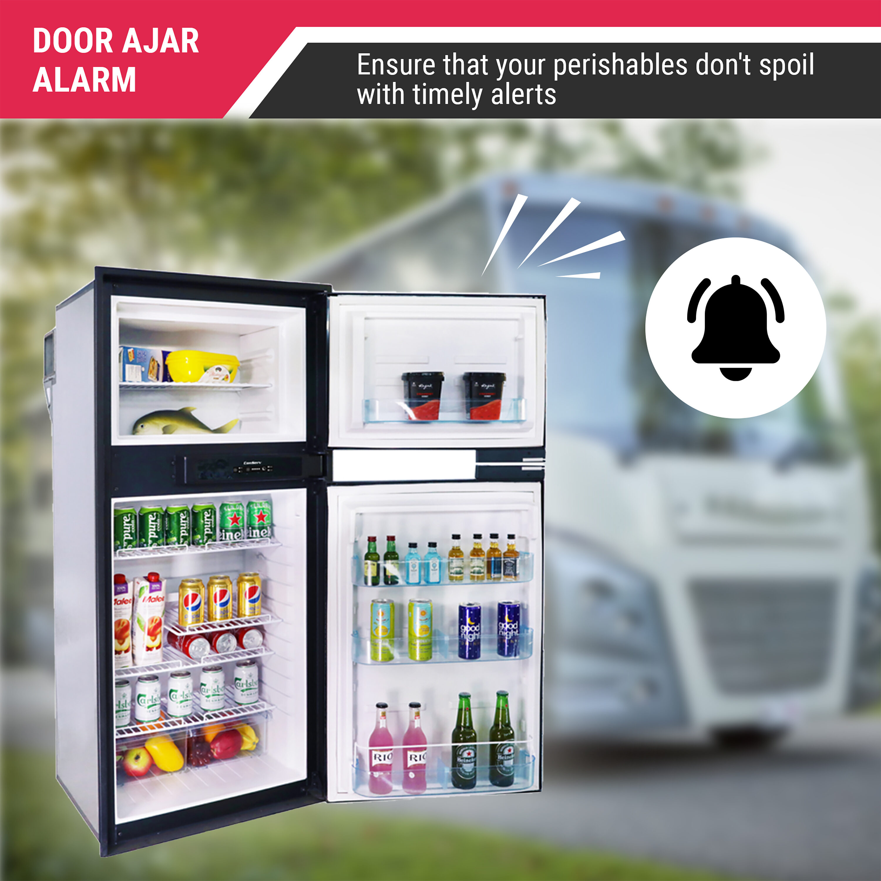 Refrigerador empotrado de acero inoxidable de 10 pies cúbicos de profundidad de mostrador con congelador superior Equator Advanced Appliances RF 1012 DC S
