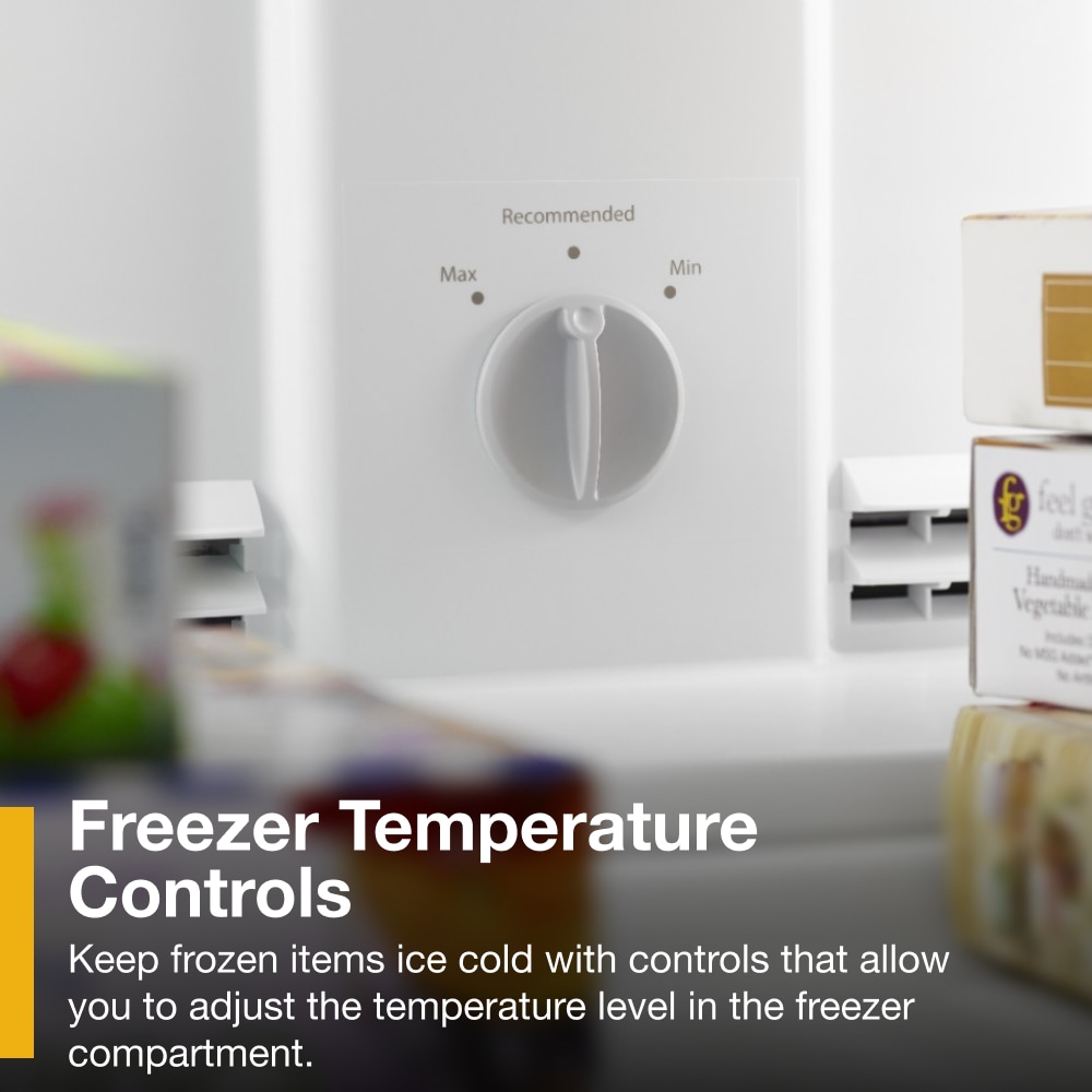 Refrigerador con congelador superior de 14.3 pies cúbicos (Blanco) Whirlpool WRT314TFDW
