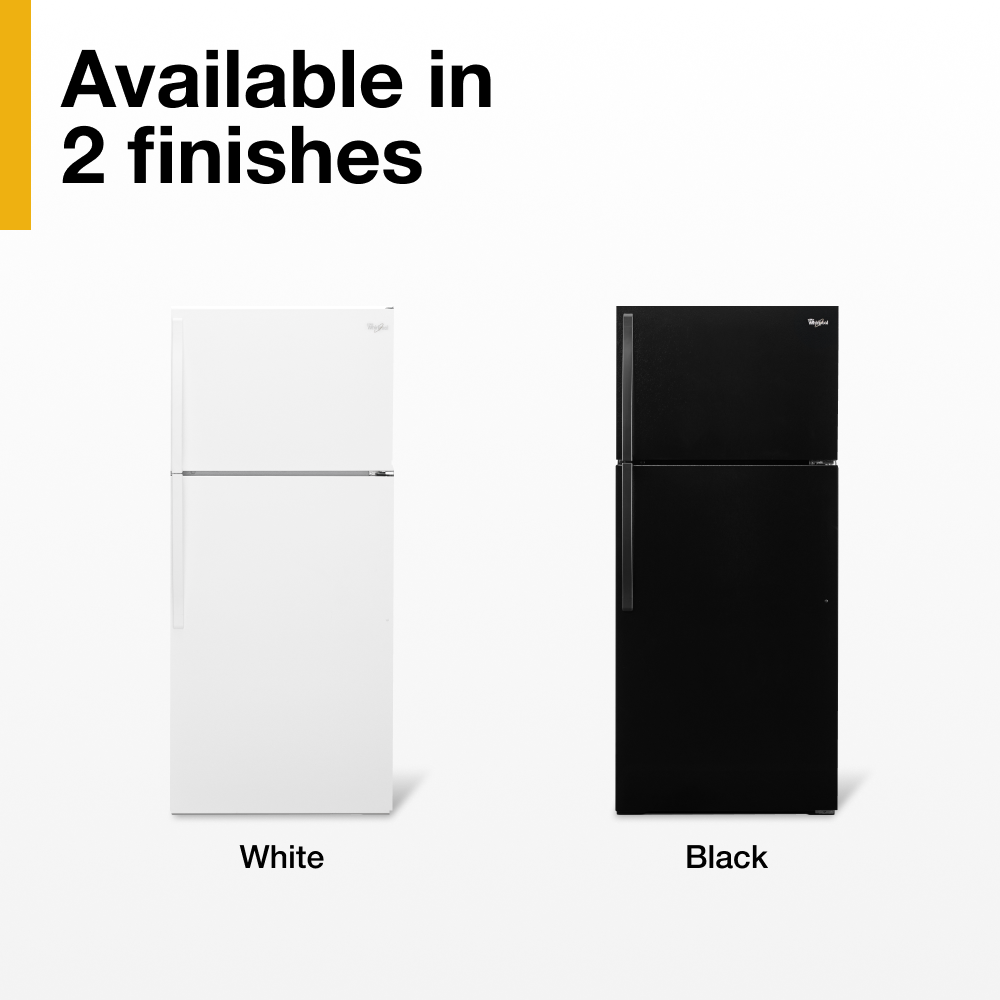 Refrigerador con congelador superior de 14.3 pies cúbicos (Blanco) Whirlpool WRT314TFDW
