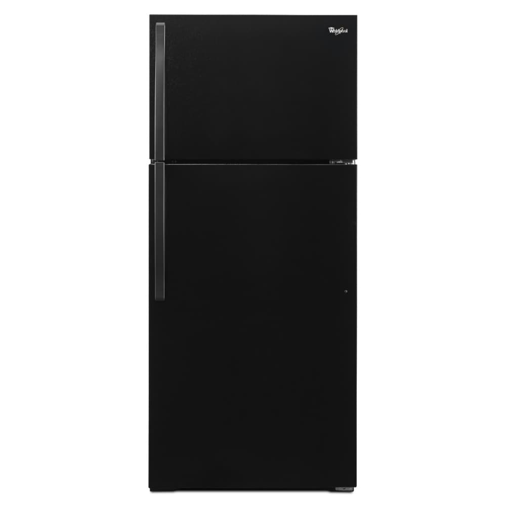 Refrigerador de 14.3 pies cúbicos con congelador superior (negro) Whirlpool WRT314TFDB