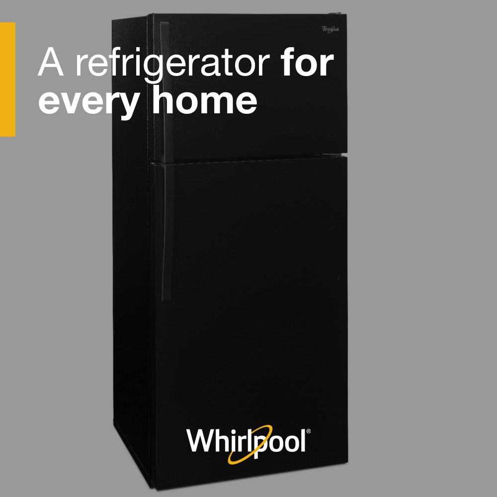 Refrigerador de 14.3 pies cúbicos con congelador superior (negro) Whirlpool WRT314TFDB