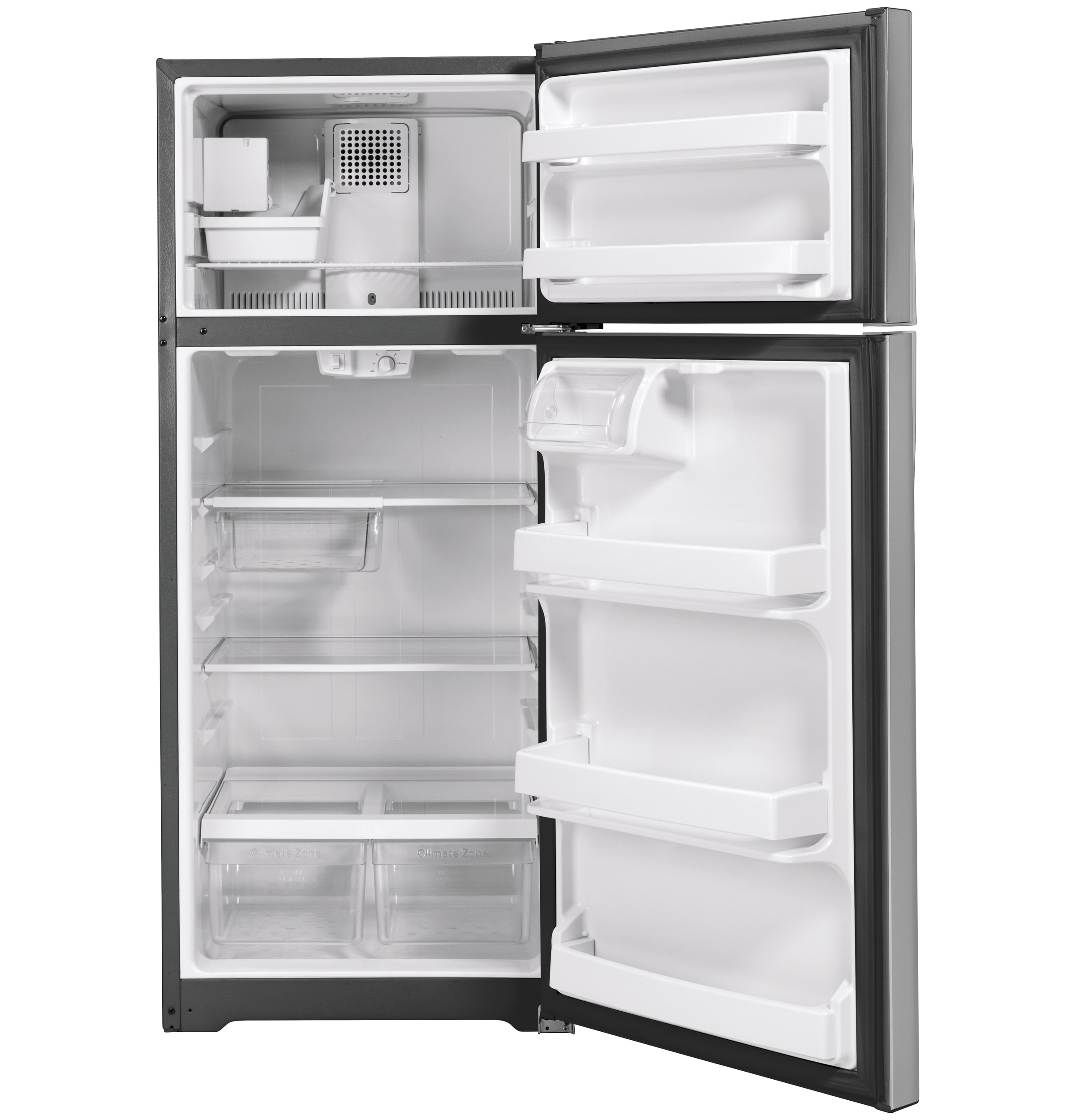 Refrigerador con congelador superior de 17.5 pies cúbicos con fabricador de hielo (acero inoxidable) Certificado ENERGY STAR