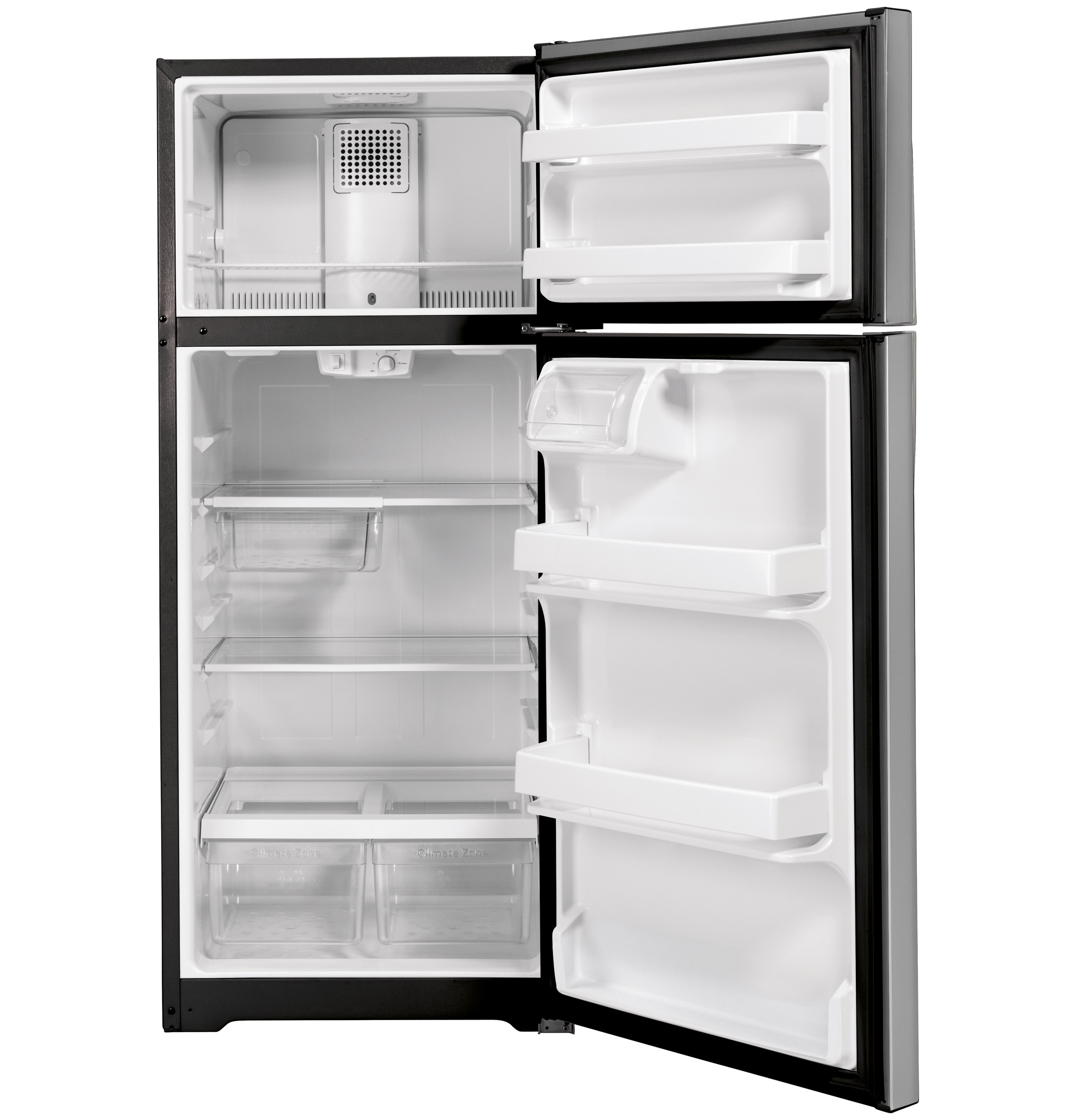 Refrigerador de 16.6 pies cúbicos con congelador superior (Acero inoxidable)