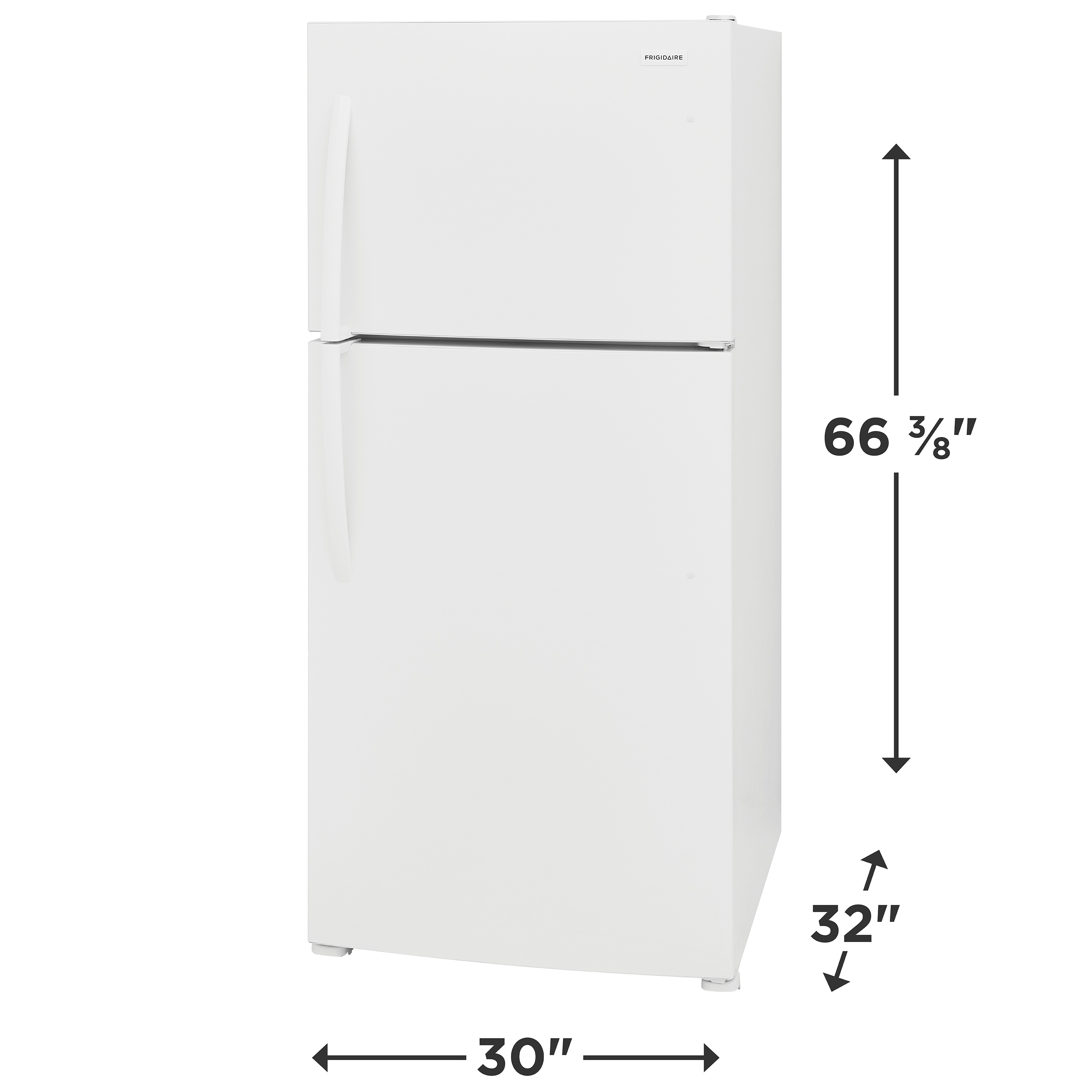 Refrigerador con congelador superior de 20 pies cúbicos (Blanco) listo para garaje y certificado ENERGY STAR FFHT2022AW de Frigidaire