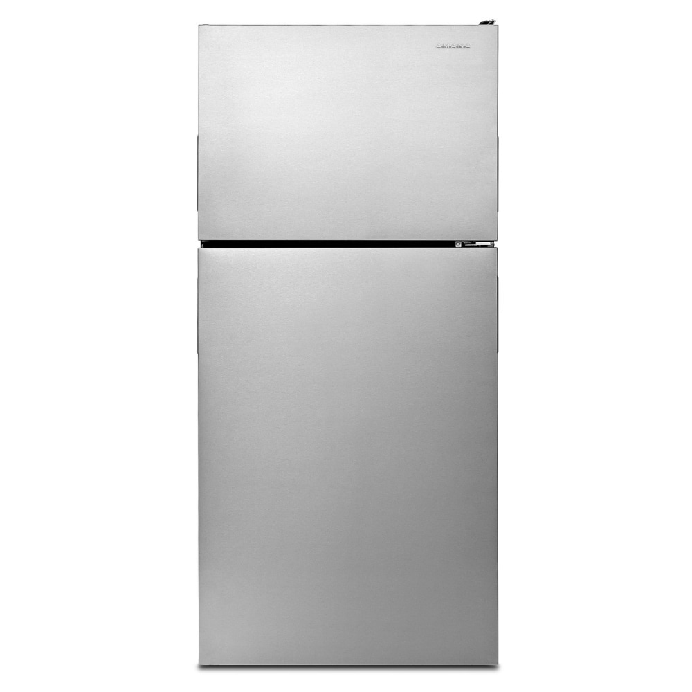 Refrigerador de 18.2 pies cúbicos con congelador superior (acero inoxidable) ART308FFDM de Amana.