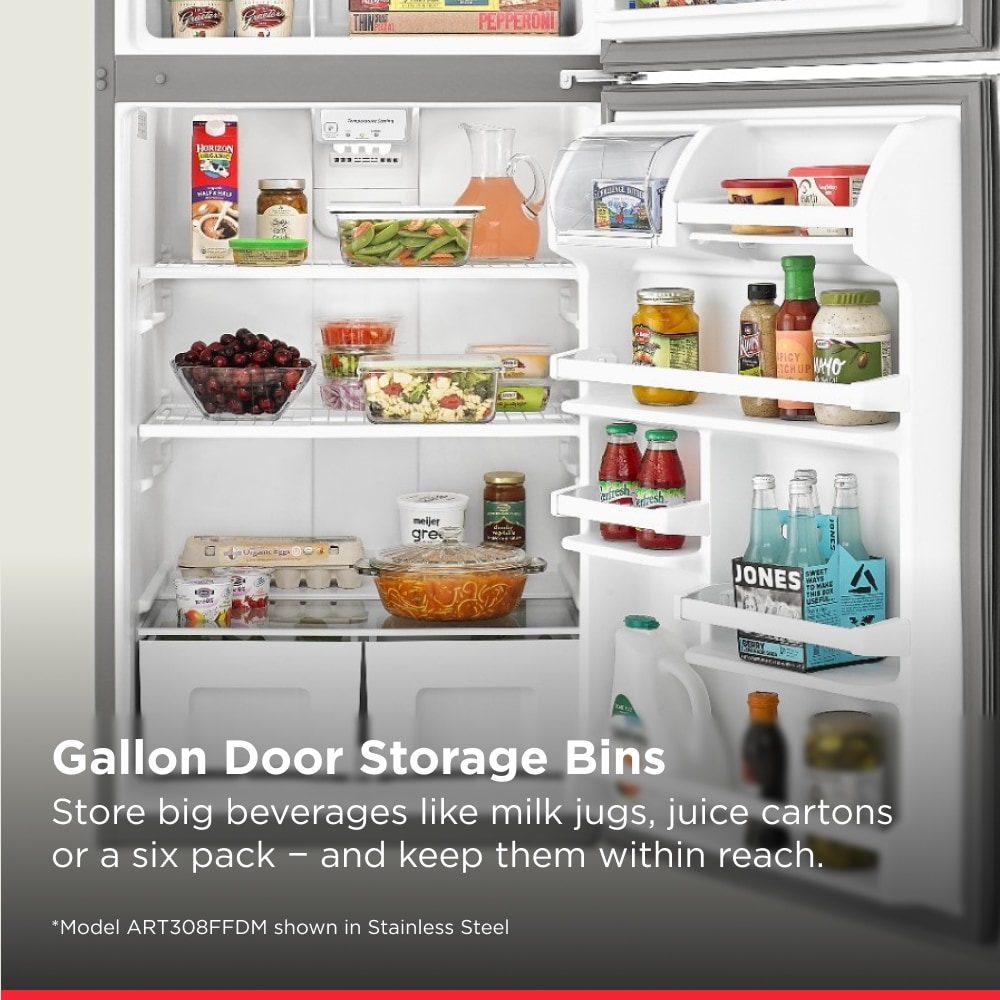Refrigerador con congelador Superior de 18.2 pies cúbicos (Negro)