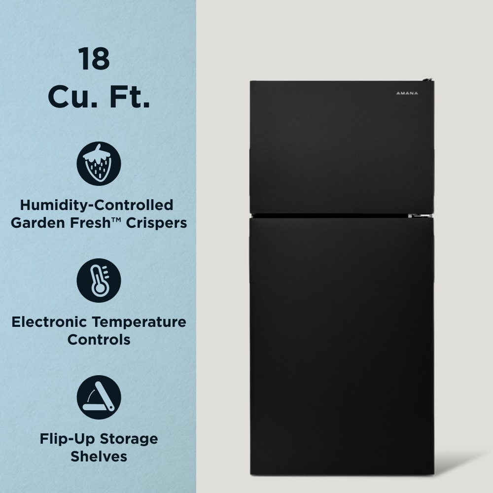 Refrigerador con congelador Superior de 18.2 pies cúbicos (Negro)