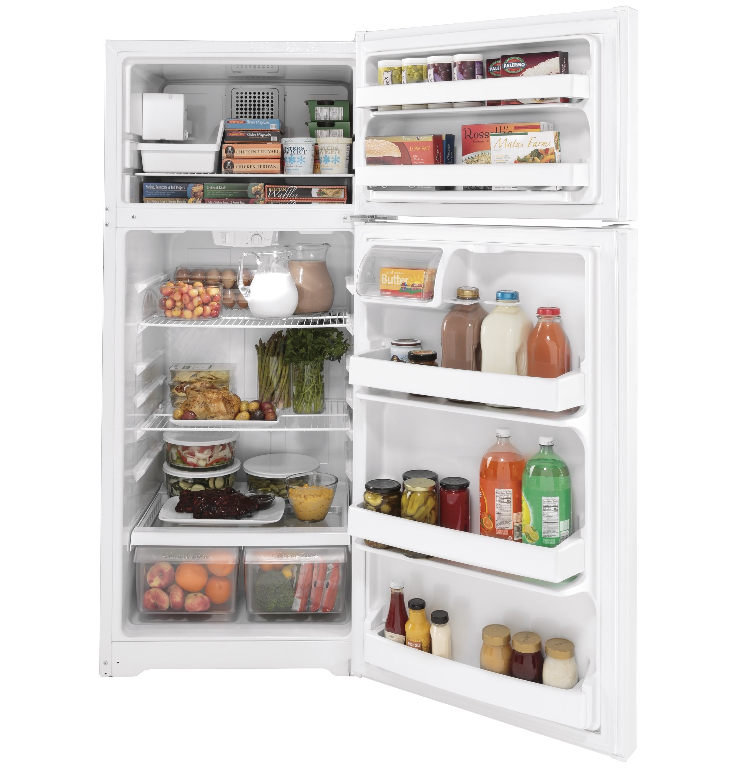 Refrigerador con congelador superior de 17.5 pies cúbicos con fabricador de hielo (blanco) certificado ENERGY STAR