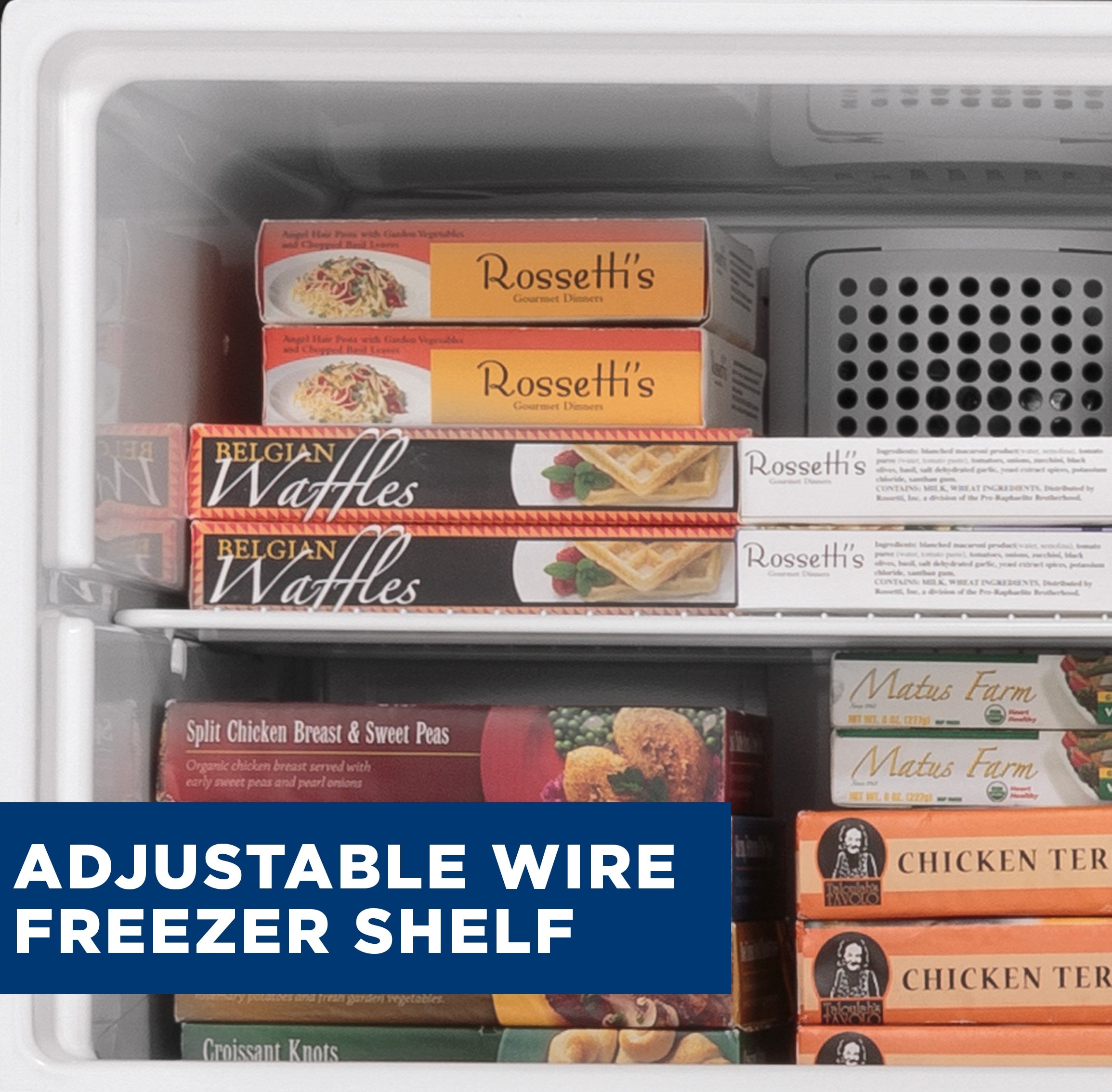 Refrigerador con congelador superior de 17.5 pies cúbicos con fabricador de hielo (blanco) certificado ENERGY STAR