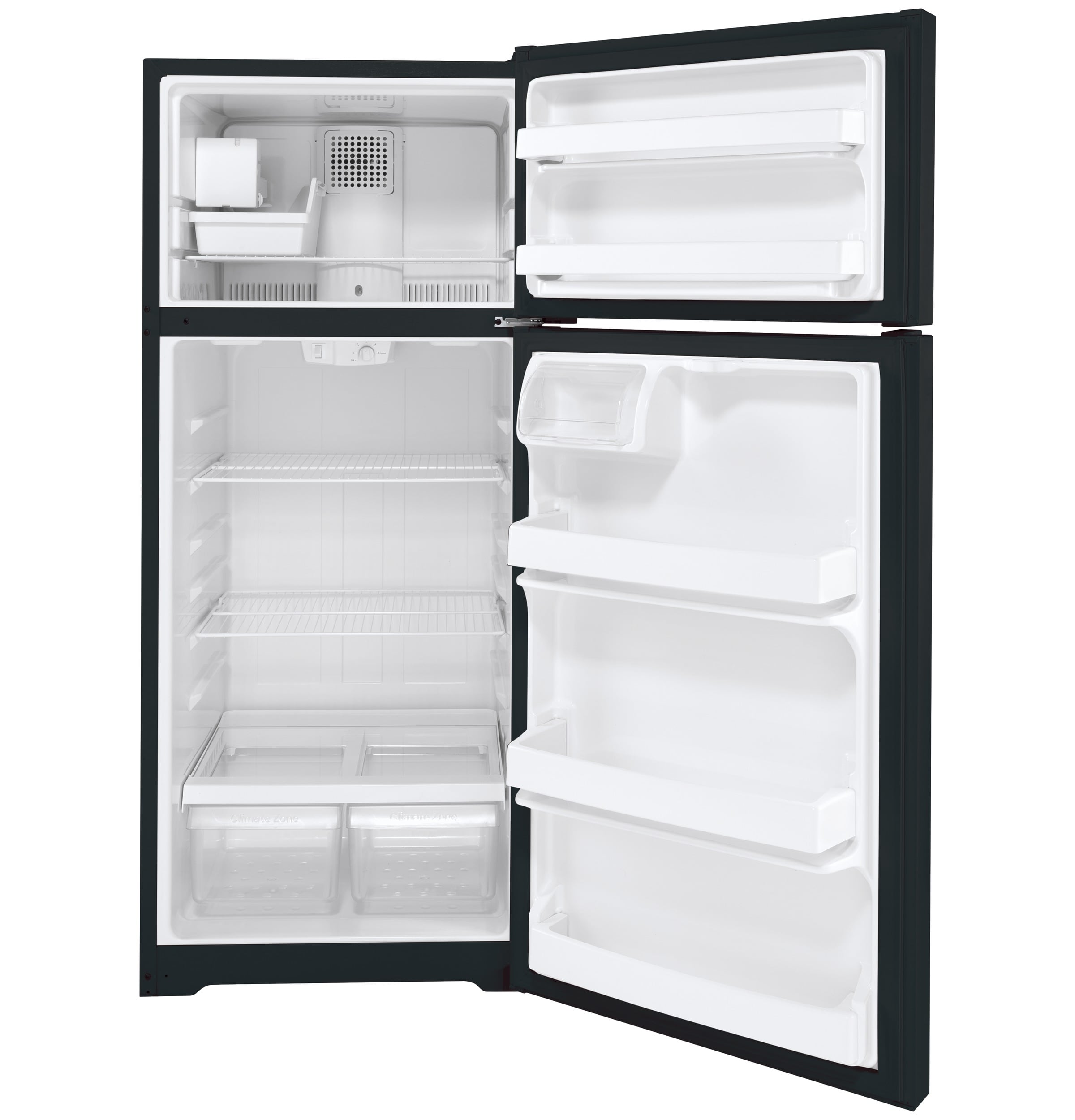 Refrigerador con congelador superior de 17.5 pies cúbicos con fabricador de hielo (Negro) Certificado ENERGY STAR