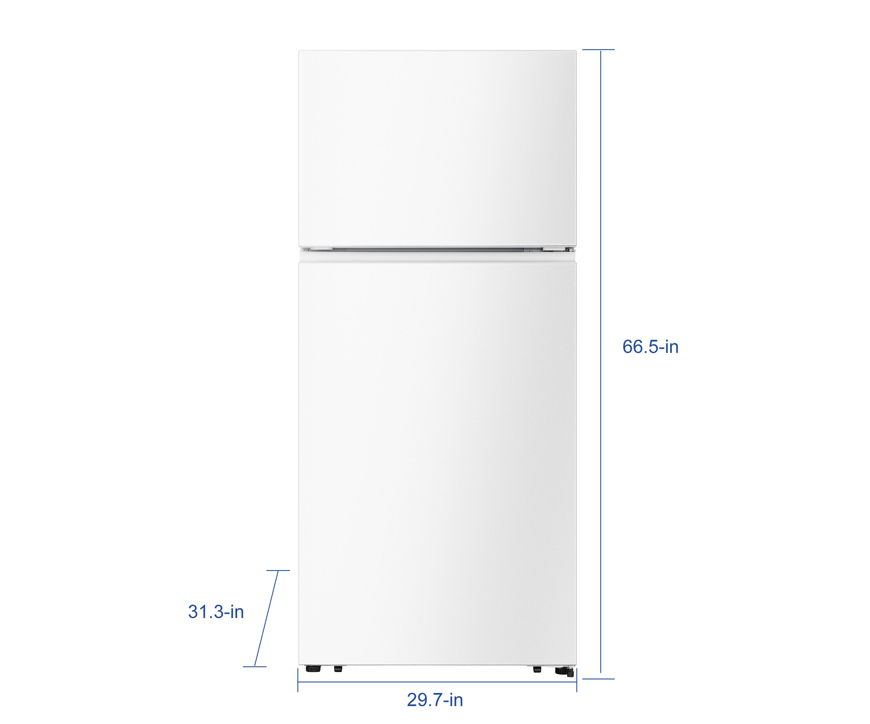 Refrigerador de 18 pies cúbicos con congelador superior (blanco) listo para garaje y certificado ENERGY STAR Hisense HRT180N6AWE