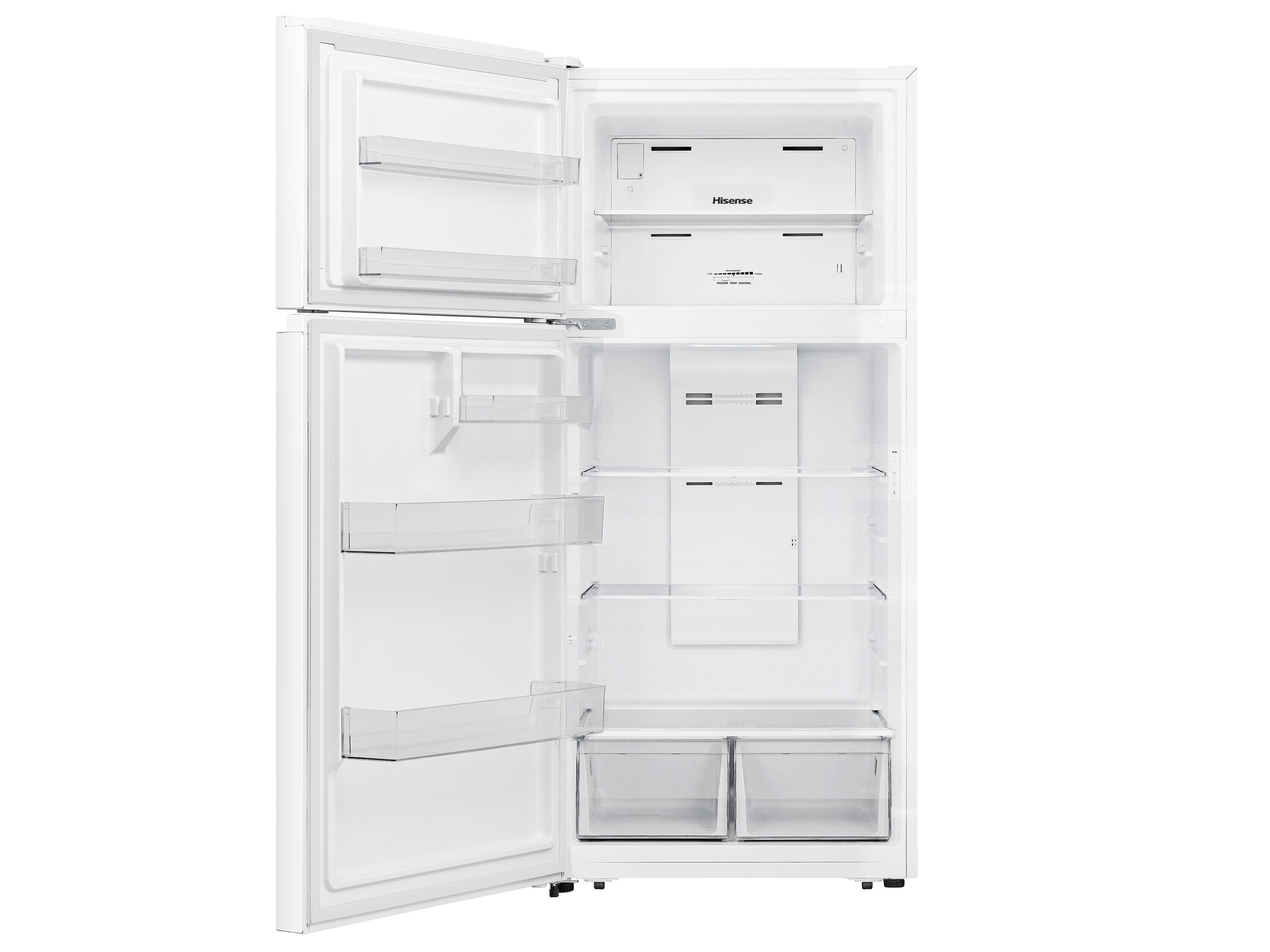 Refrigerador de 18 pies cúbicos con congelador superior (blanco) listo para garaje y certificado ENERGY STAR Hisense HRT180N6AWE