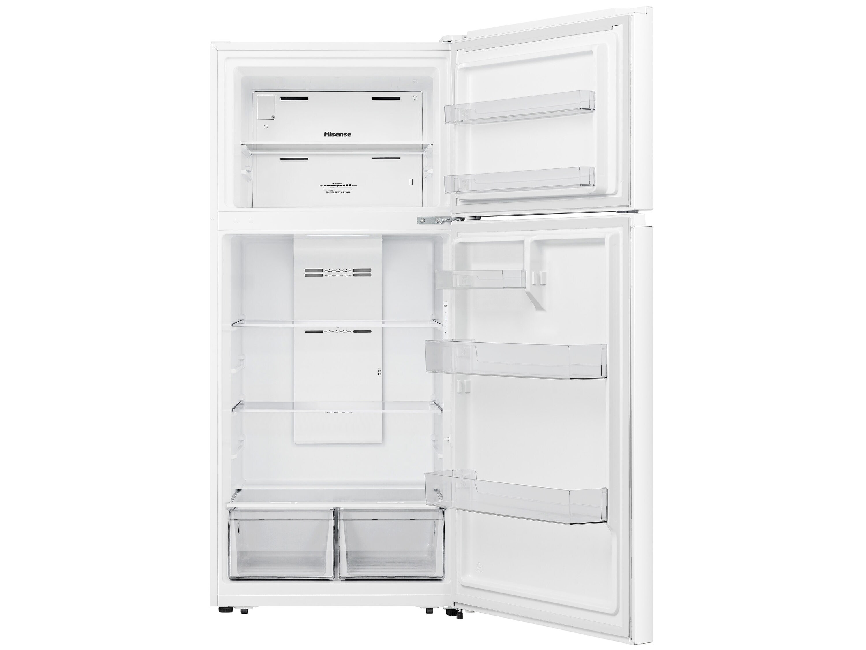 Refrigerador de 18 pies cúbicos con congelador superior (blanco) listo para garaje y certificado ENERGY STAR Hisense HRT180N6AWE