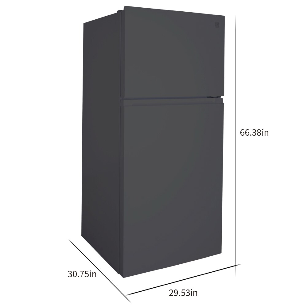 Refrigerador con congelador superior de 18.1 pies cúbicos y fabricador de hielo (Negro) Certificado ENERGY STAR 4672319 de Kenmore