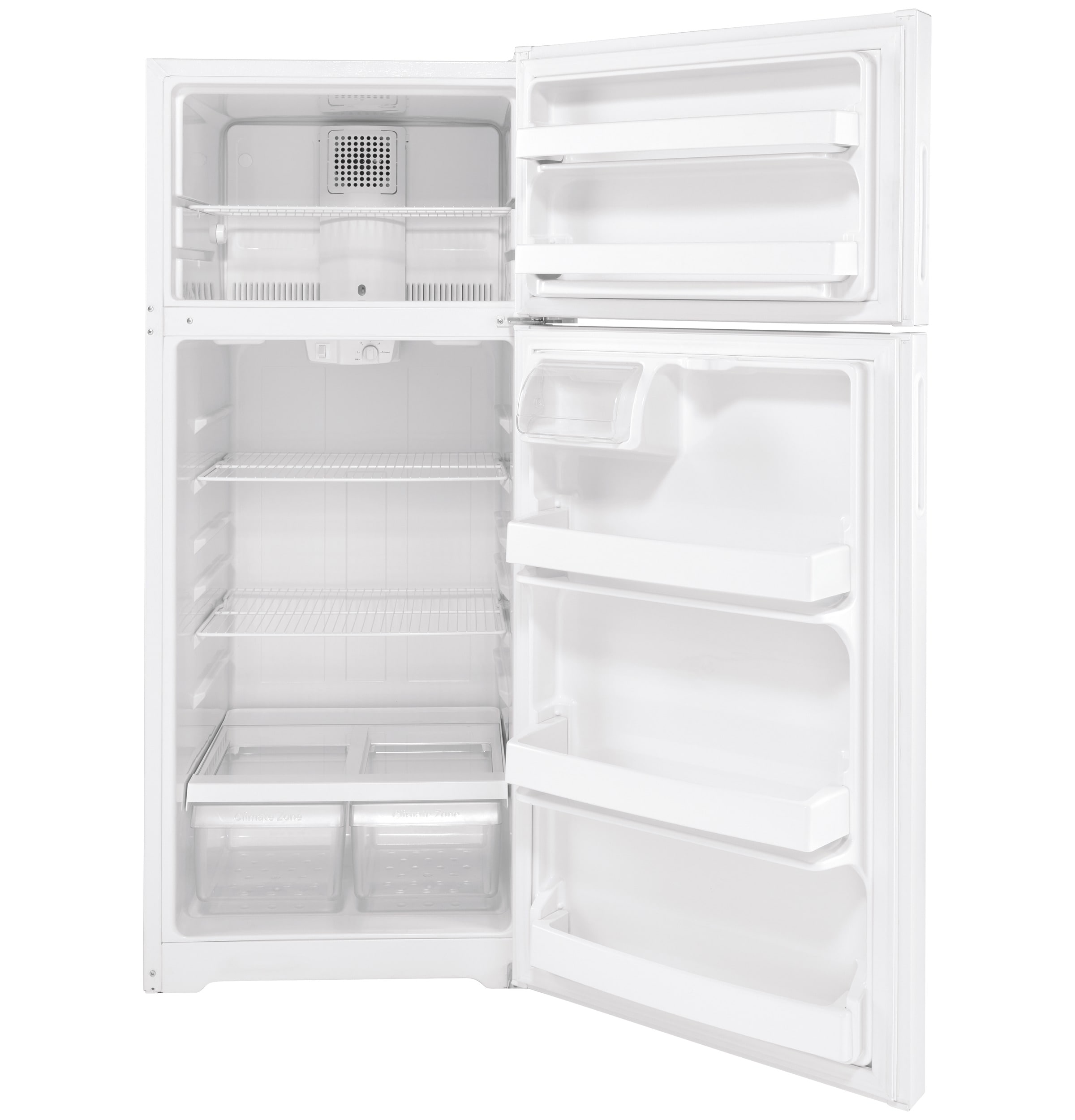 Refrigerador de 17.5 pies cúbicos con congelador superior (Blanco)