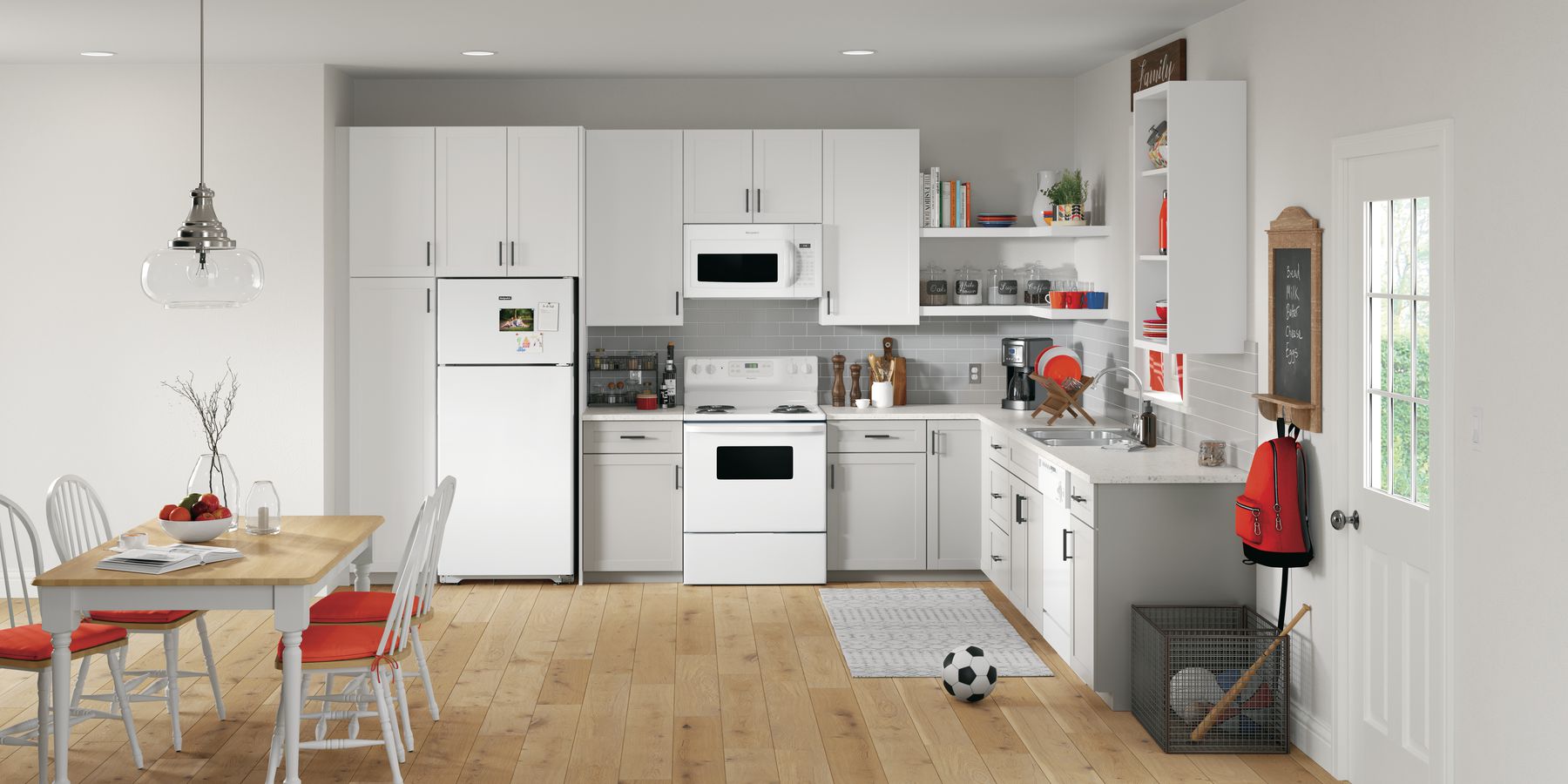 Refrigerador de 17.5 pies cúbicos con congelador superior (Blanco)