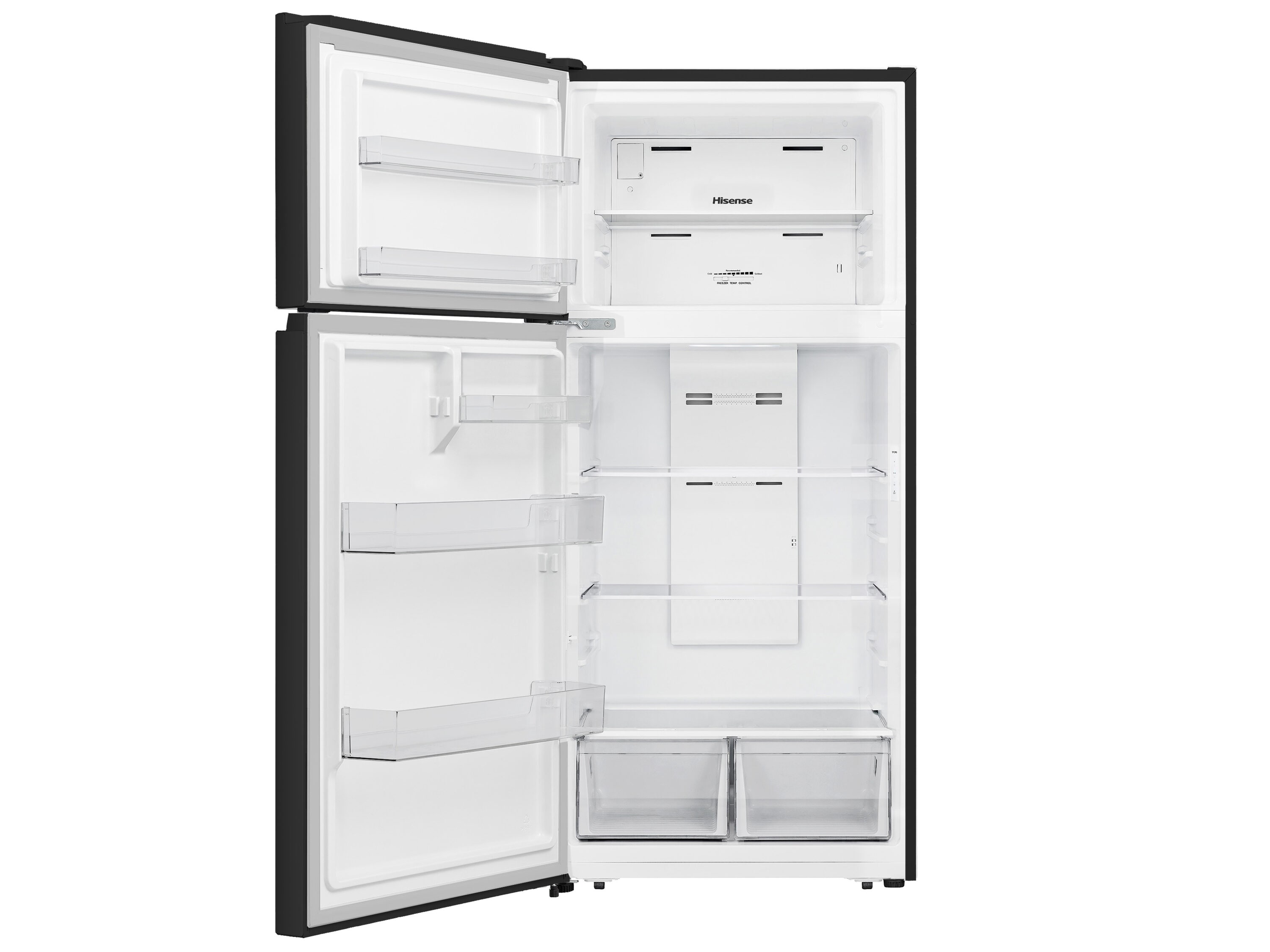 Refrigerador congelador superior de 18 pies cúbicos (Negro) listo para el garaje Certificado ENERGY STAR HRT180N6ABE de Hisense