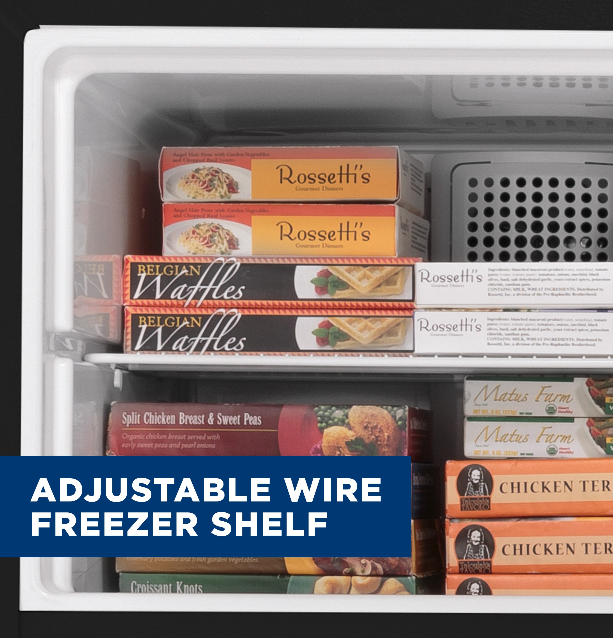 Refrigerador congelador superior de 17.5 pies cúbicos de acero inoxidable certificado ENERGY STAR GTE18GSNRSS