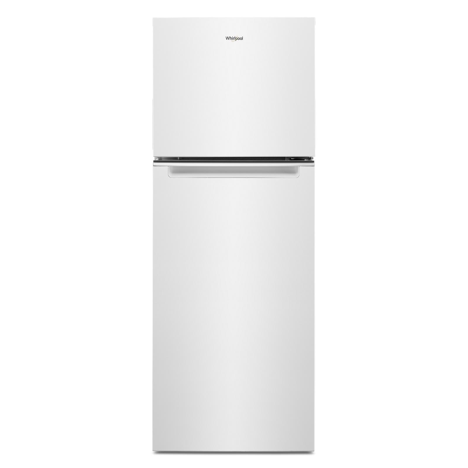 Refrigerador Whirlpool de 12.9 pies cúbicos con congelador superior de profundidad de mostrador integrado (blanco) WRT313CZLW