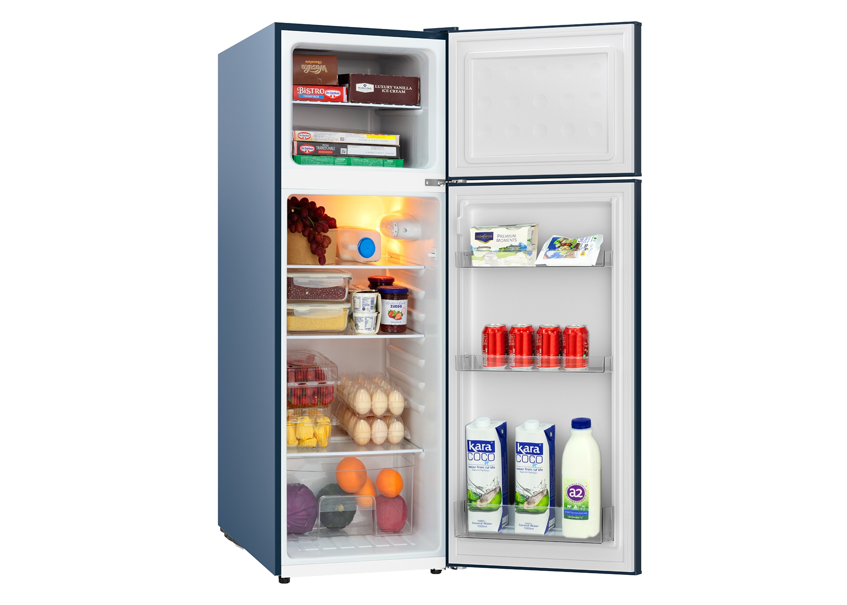 Refrigerador Frigidaire de 7.5 pies cúbicos con congelador superior de profundidad de mostrador (Azul) EFR768-AZURE