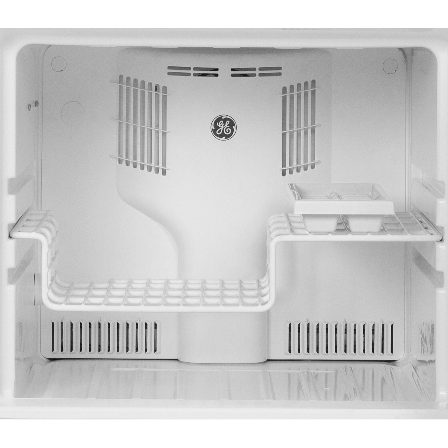 Refrigerador GE de 11.6 pies cúbicos con congelador en la parte superior y profundidad de mostrador (blanco) Certificado ENERGY STAR