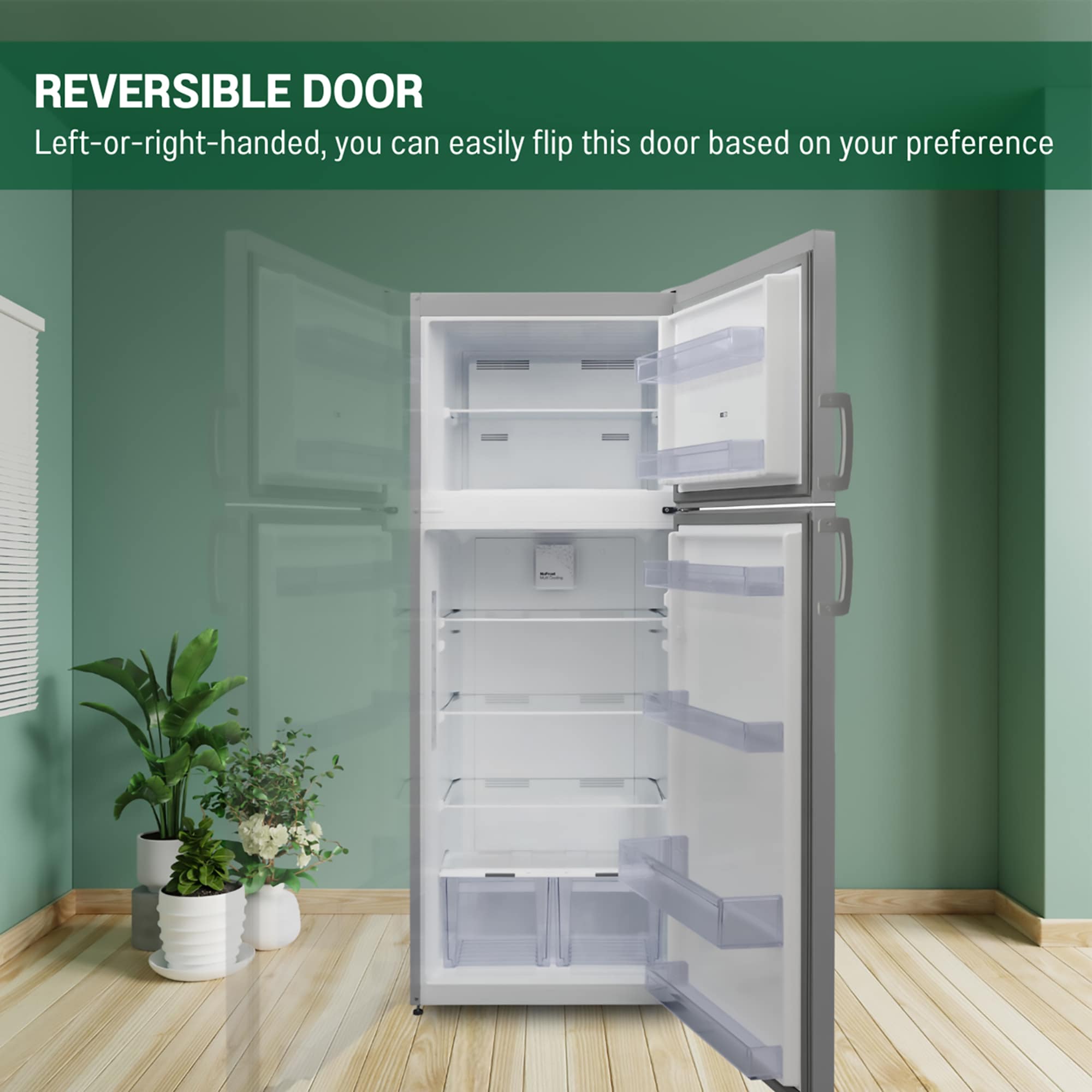 Refrigerador de 14.3 pies cúbicos de profundidad de mostrador con congelador superior (Acero inoxidable) Certificado ENERGY STAR RF 143 ACERO INOXIDABLE