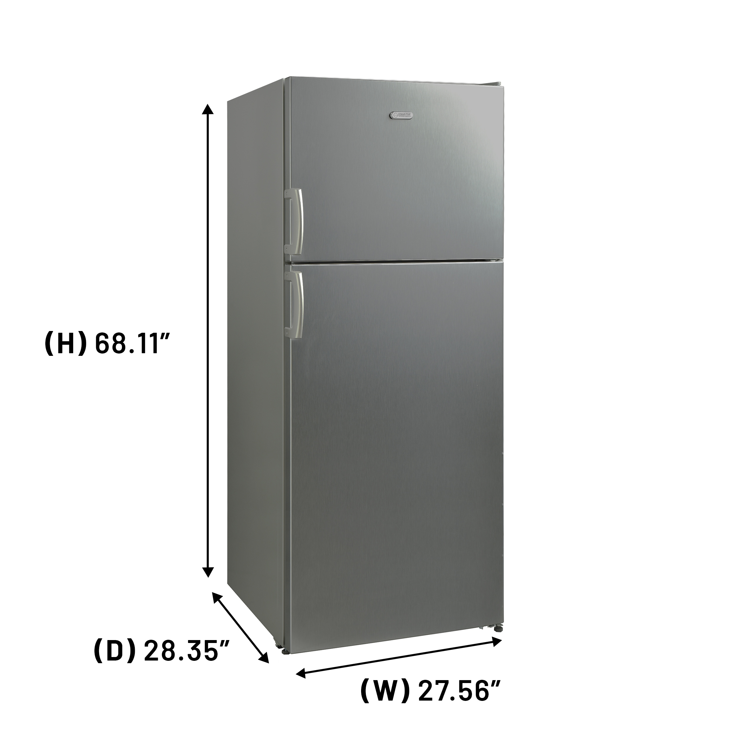 Refrigerador de 14.3 pies cúbicos de profundidad de mostrador con congelador superior (Acero inoxidable) Certificado ENERGY STAR RF 143 ACERO INOXIDABLE
