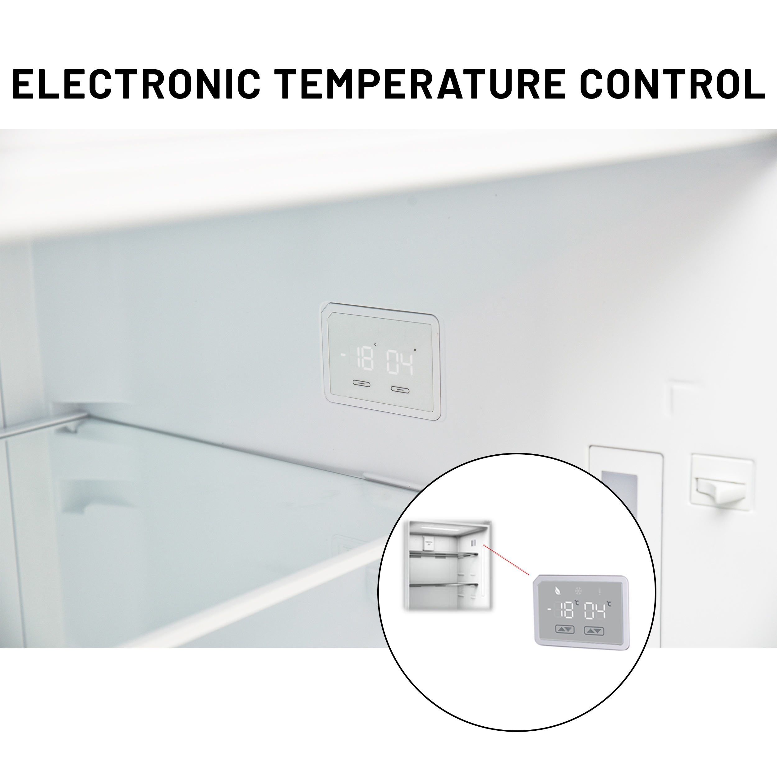 Refrigerador de 14.3 pies cúbicos de profundidad de mostrador con congelador superior (Acero inoxidable) Certificado ENERGY STAR RF 143 ACERO INOXIDABLE