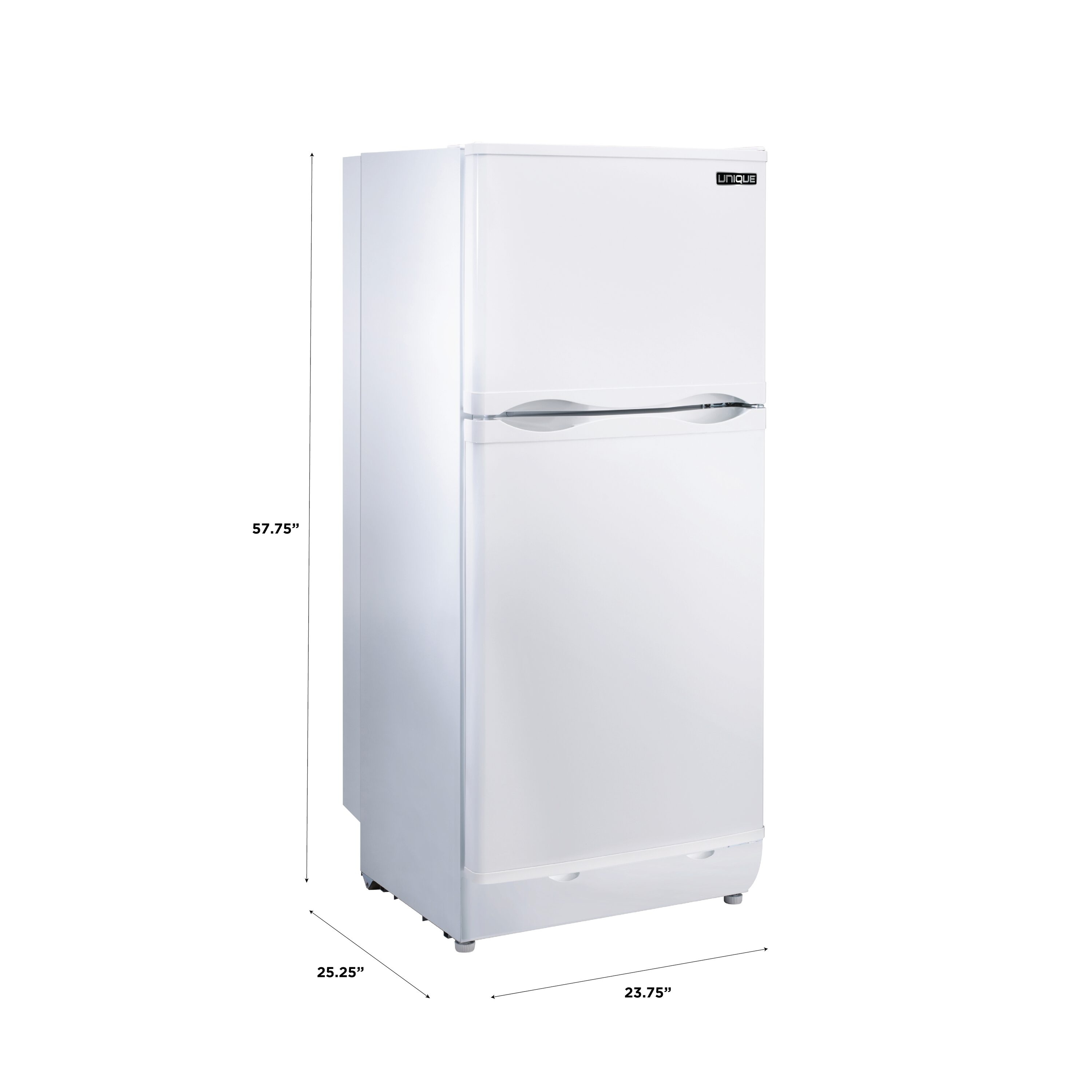 Refrigerador de propano Off-Grid único de 6.4 pies cúbicos con congelador superior de profundidad de mostrador (Blanco) UGP-6C SM W