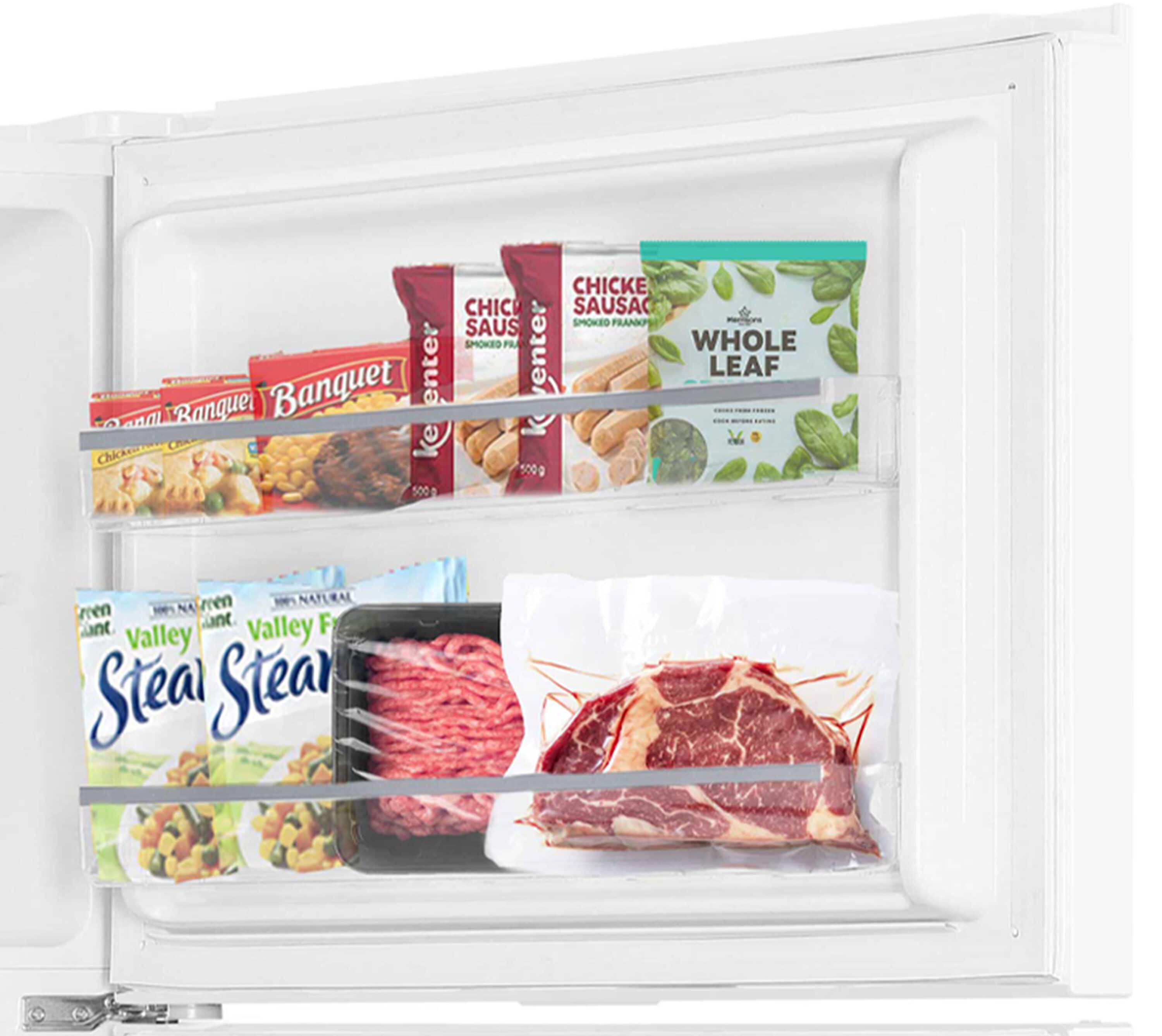 Refrigerador de 17 pies cúbicos con congelador superior incorporado de profundidad de mostrador (Blanco)