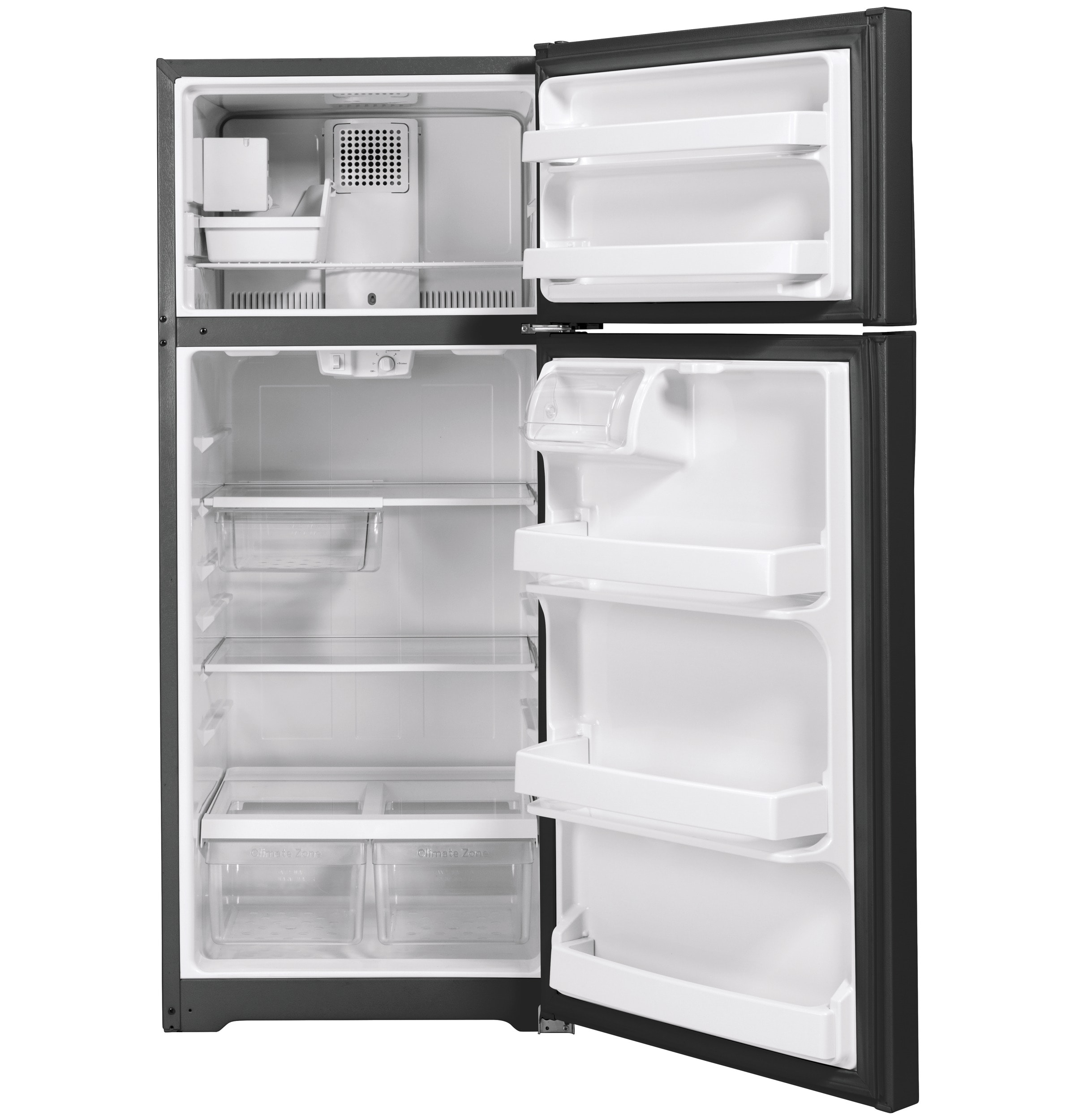 Refrigerador con congelador superior de 17.5 pies cúbicos con fabricador de hielo (negro) Certificado ENERGY STAR