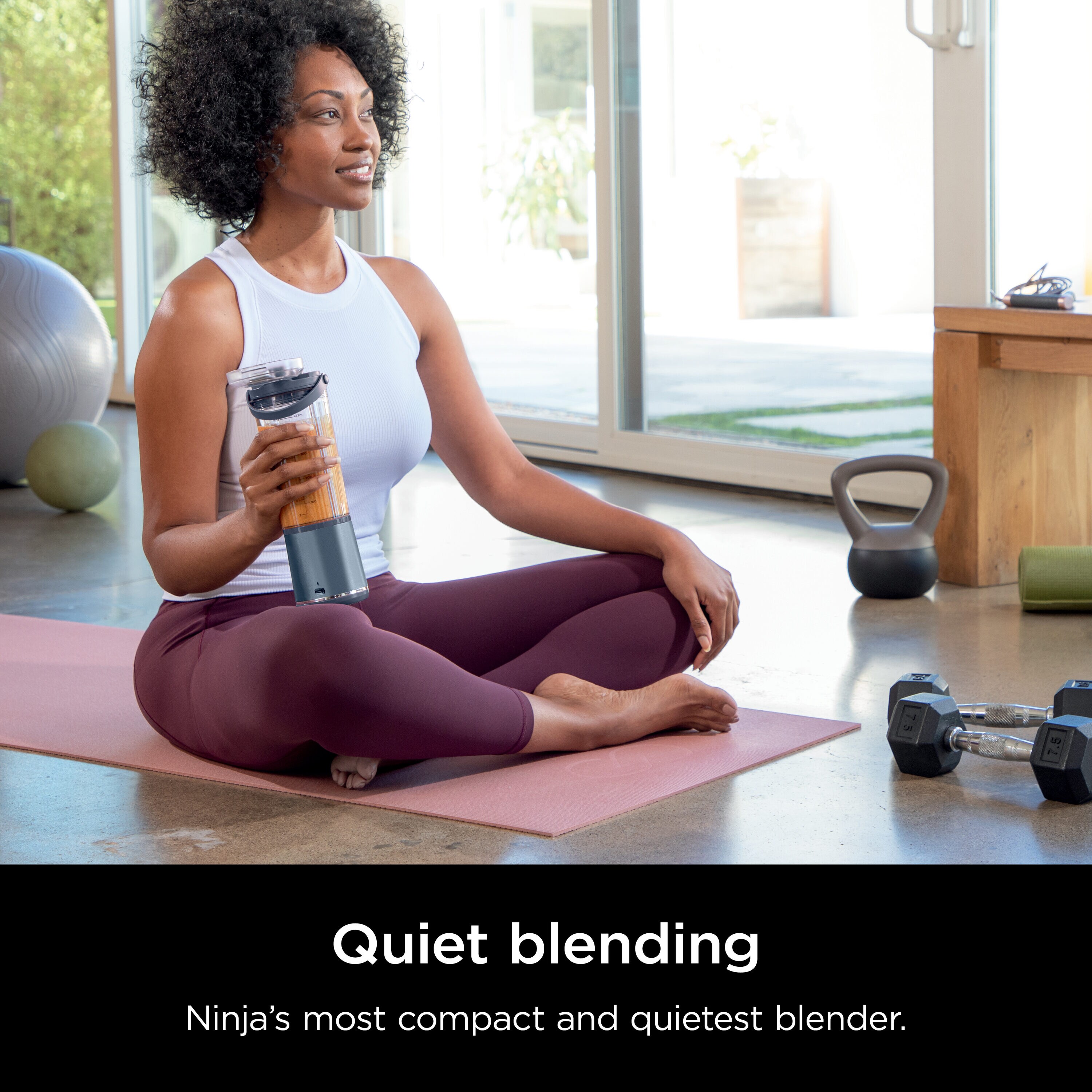 Licuadora personal portátil Ninja Blast de 18 onzas y 1 velocidad (Azul Denim)