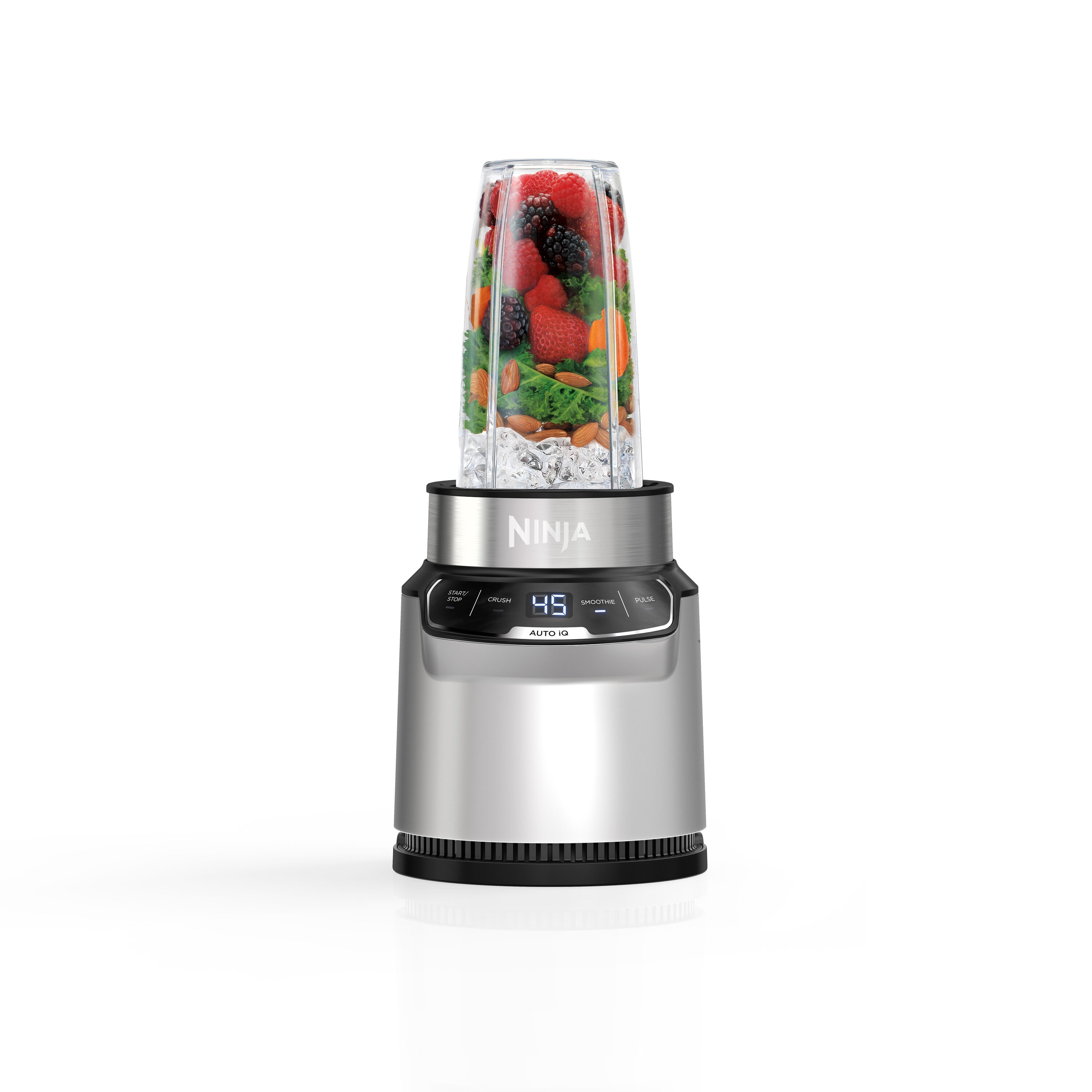 Licuadora Ninja Nutri-Blender Pro con Auto-iQ, Licuadora Personal de 24 oz y 2 velocidades en color Plata Nube BN401